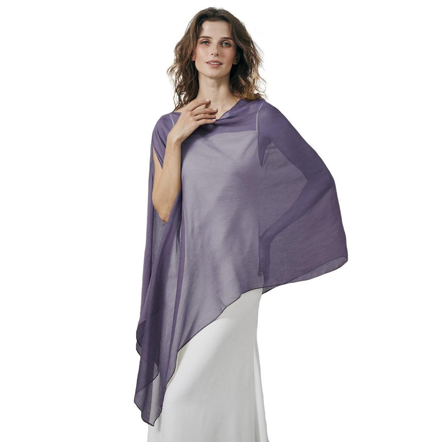LuxusKollektion Modeschal Schal Elegant Crepe Cape Lavendel Einheitsgroesse, (1-St)