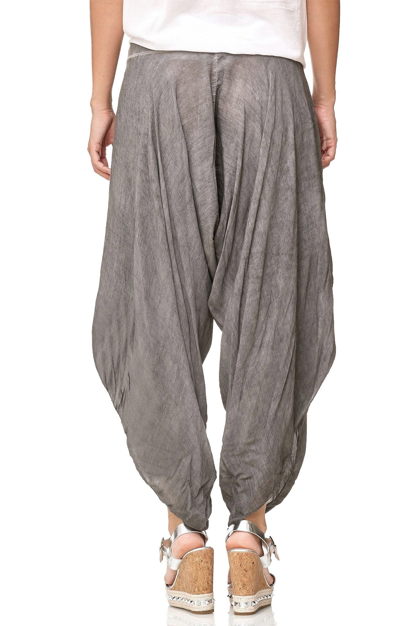 MIRROSI Hosenrock Damen Made in Italy Leicht Bequem Onesize (Gr.36-44) (100% Viskose, bund mit gummizug) Rock für Frühling Sommer Herbst