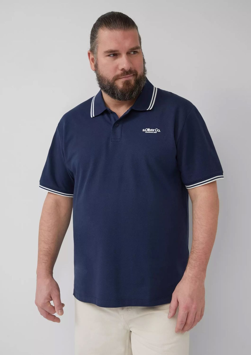 s.Oliver Poloshirt Poloshirt BIG SIZE kurzarm, Kragen, Knöpfe, Logo günstig online kaufen