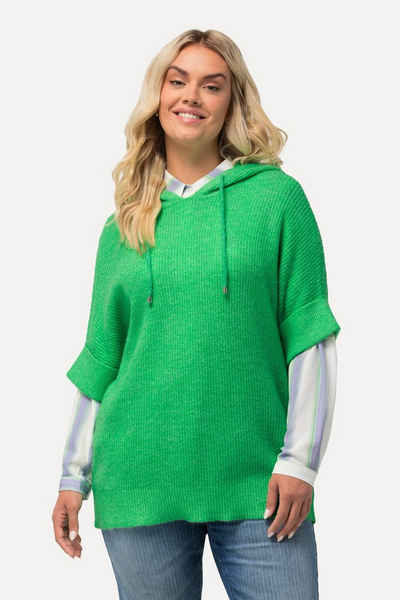 Ulla Popken З коротким рукавом Пуловери Kapuze Oversized Halbarm Fancystrick