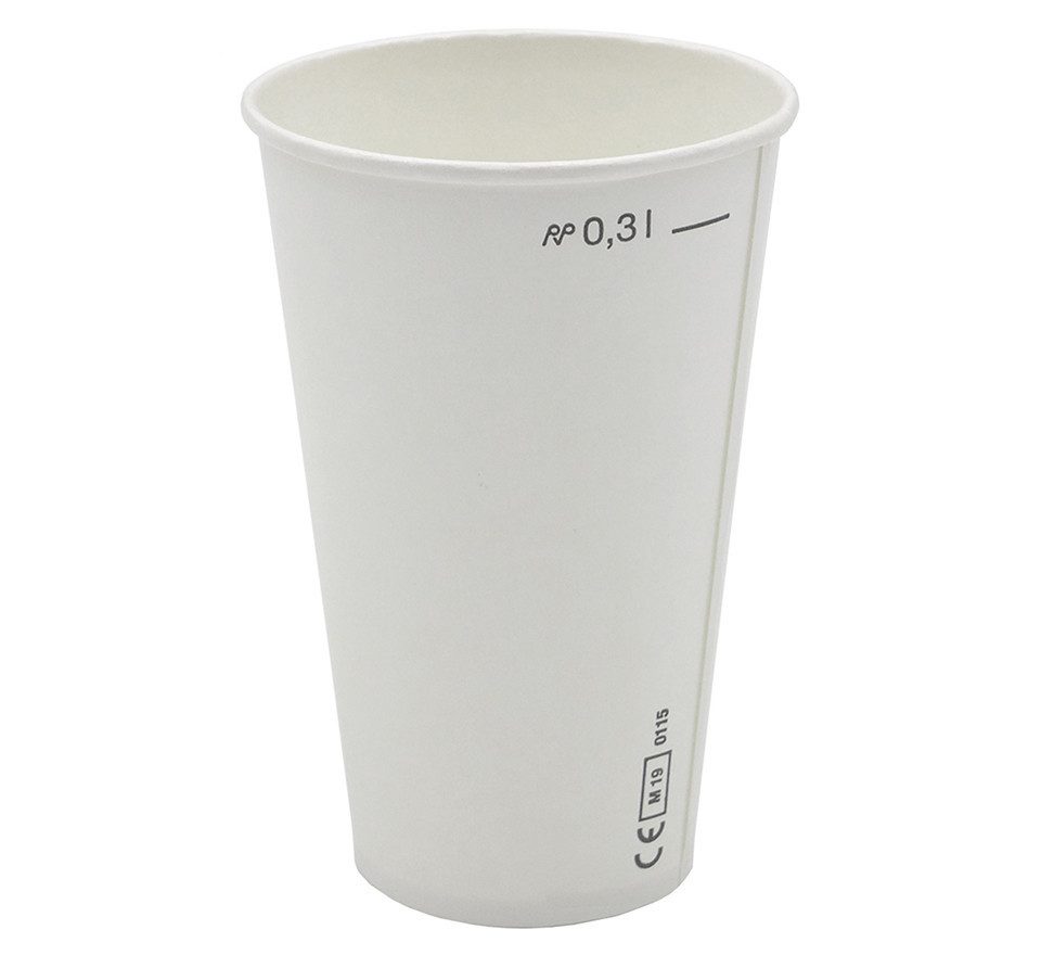 Braun+Company Atelier Einwegbecher Braun & Company Becher weiß ByNature 10 Stück, Papier