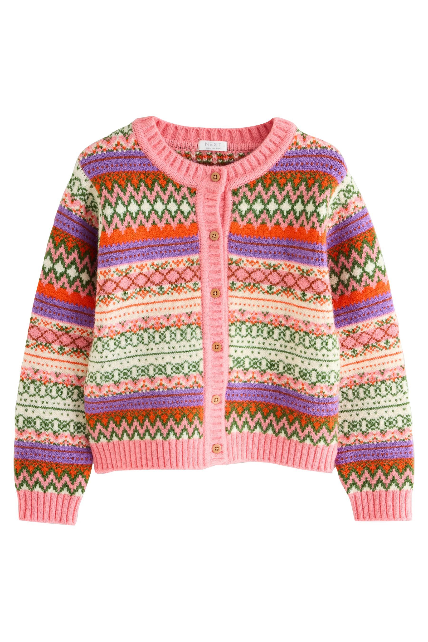 Next Strickjacke Cardigan mit Norwegermuster (1-tlg) günstig online kaufen