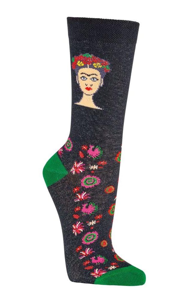 FussFreunde Freizeitsocken 2 Paar Fun Socken, Spaß mit Socken, über 70 Motive, ANTI-LOCH-GARANTIE Frida