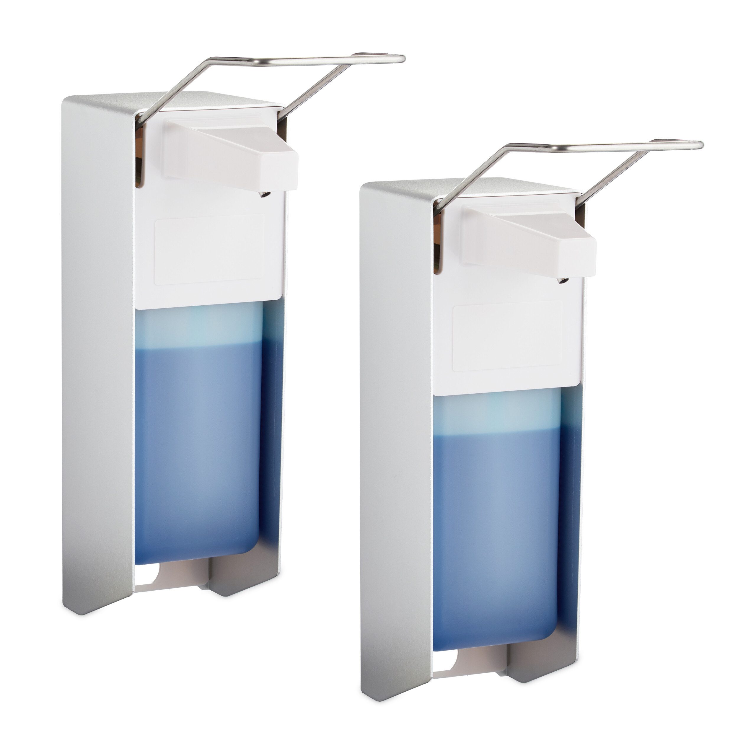 relaxdays Desinfektionsmittelspender Desinfektionsspender 1000 ml 2er Set, (2er Set, 2-tlg)