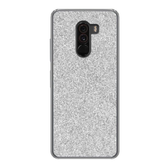MuchoWow Handyhülle Granit - Struktur - Grau - Design Phone Case Handyhülle Xiaomi Pocophone F1 Silikon Schutzhülle