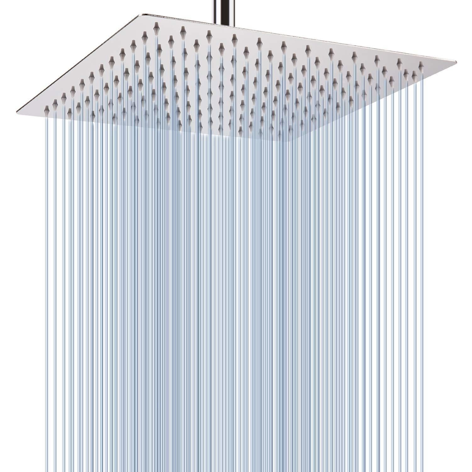 LuxusKollektion Regenduschkopf Regenbrause 30cm Edelstahl304 Hochdruck Quadrat 30 cm Square Chrom