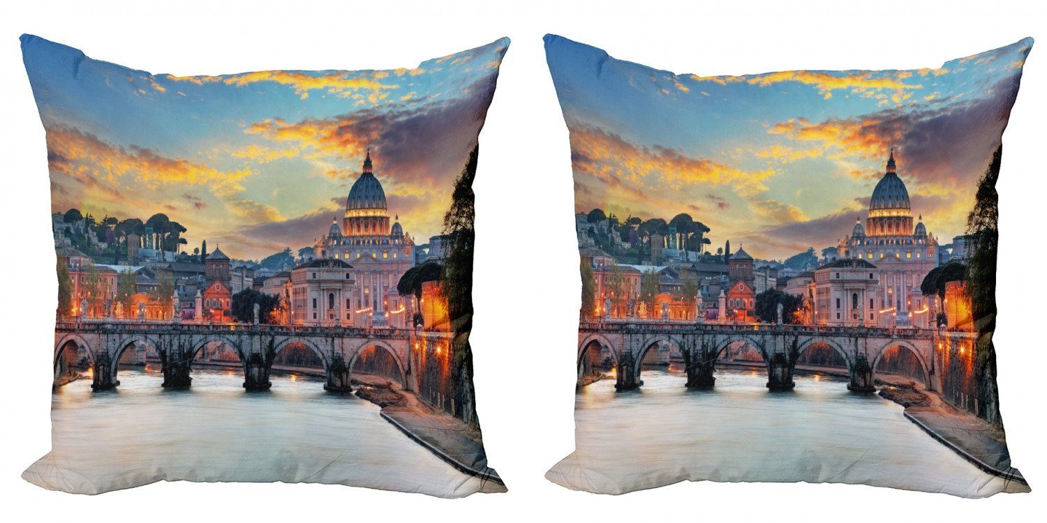 Kissenbezüge Modern Accent Doppelseitiger Digitaldruck, Abakuhaus (2 Stück), Italien Ansicht von Vatikan Rom | Kissenbezüge
