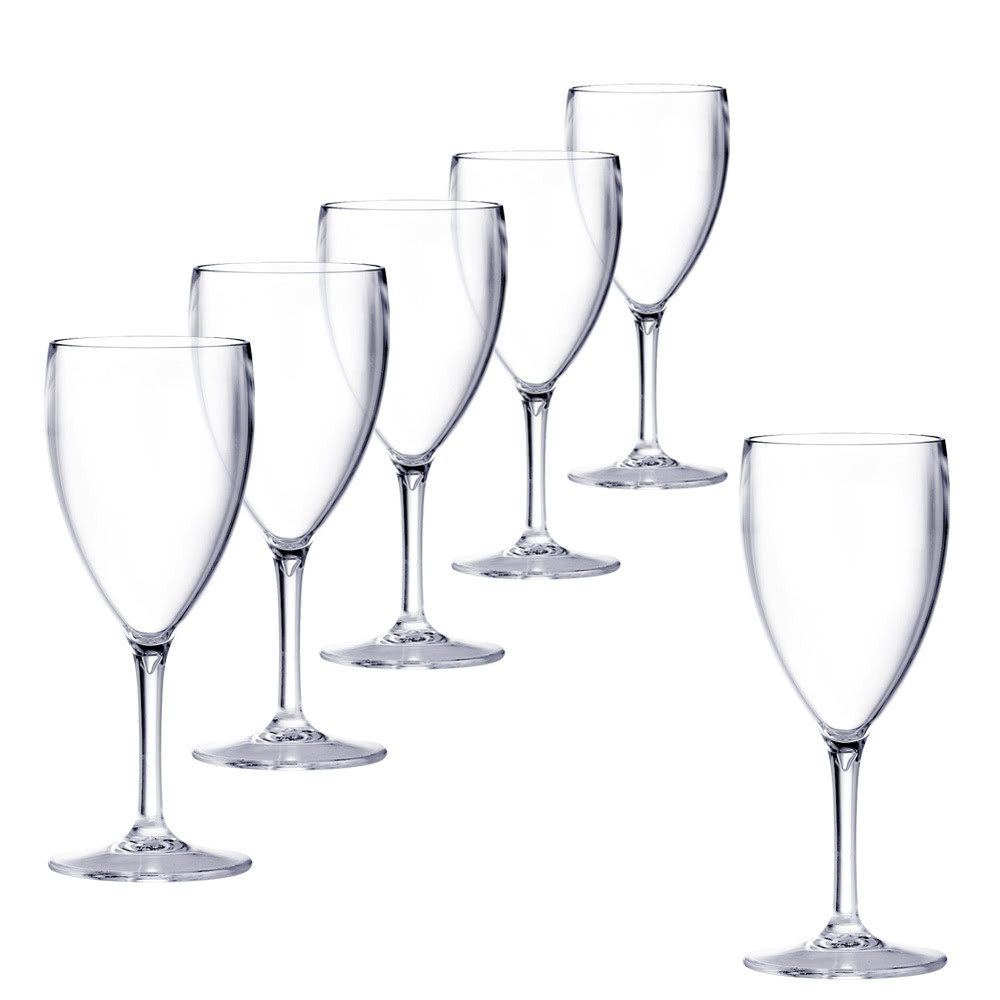 Doimoflair Weinglas DoimoFlair Weinglas aus Kunststoff Weinbecher Plastik 34 cl.