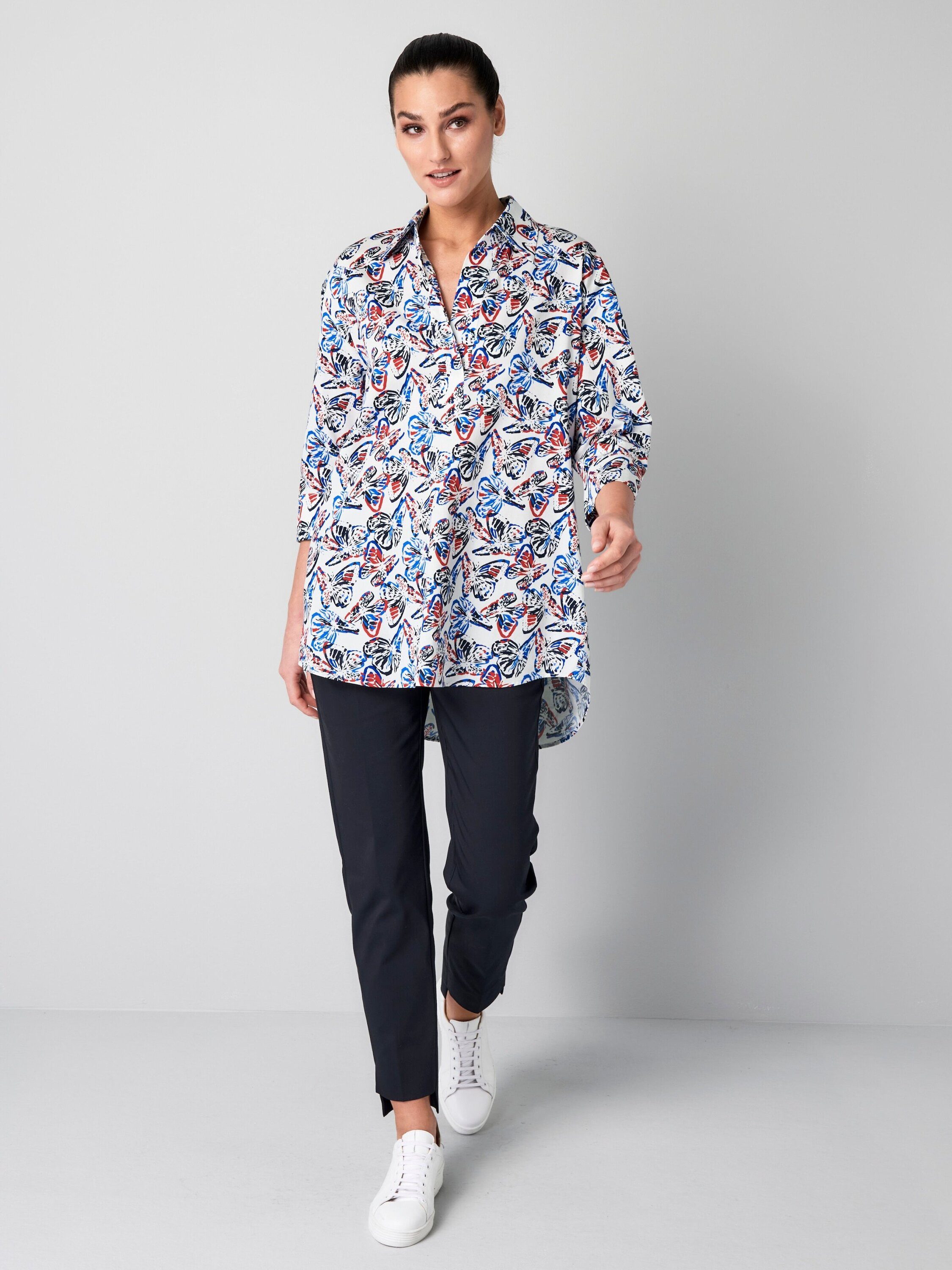 Alba Moda Hemdbluse Hemdbluse mit Alloverdruck