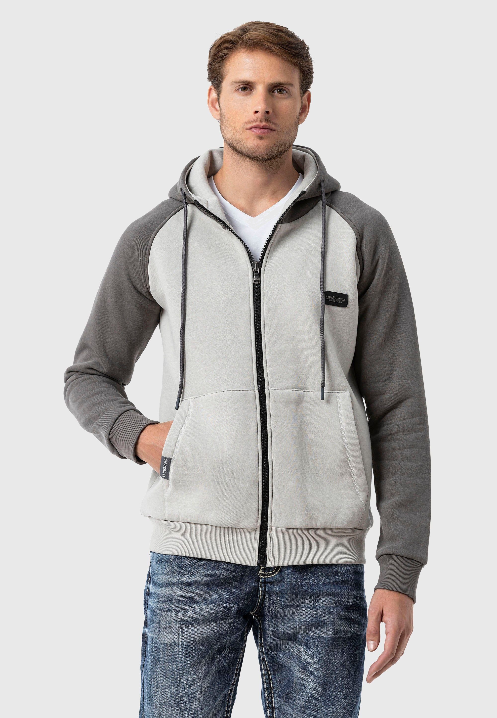 Cipo & Baxx Sweatjacke Sweatjacken (1-tlg) im 2-Farben-Design