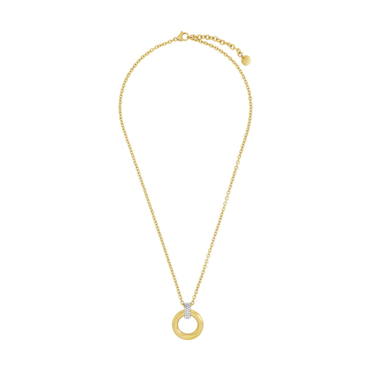 JOOP! Kette mit Anhänger Kreis, mit Zirkonia (synth)