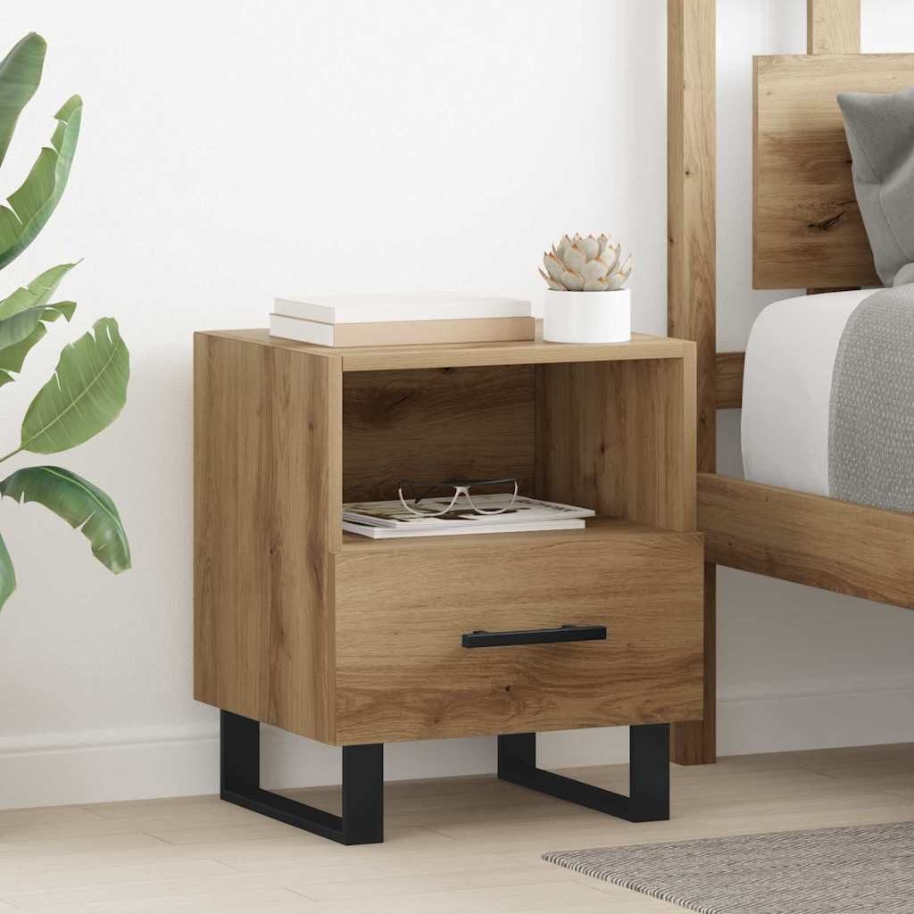 vidaXL Nachttisch Nachttisch Artisan-Eiche 40 x 35 x 47,5 cm Holzwerkstoff (1-St)
