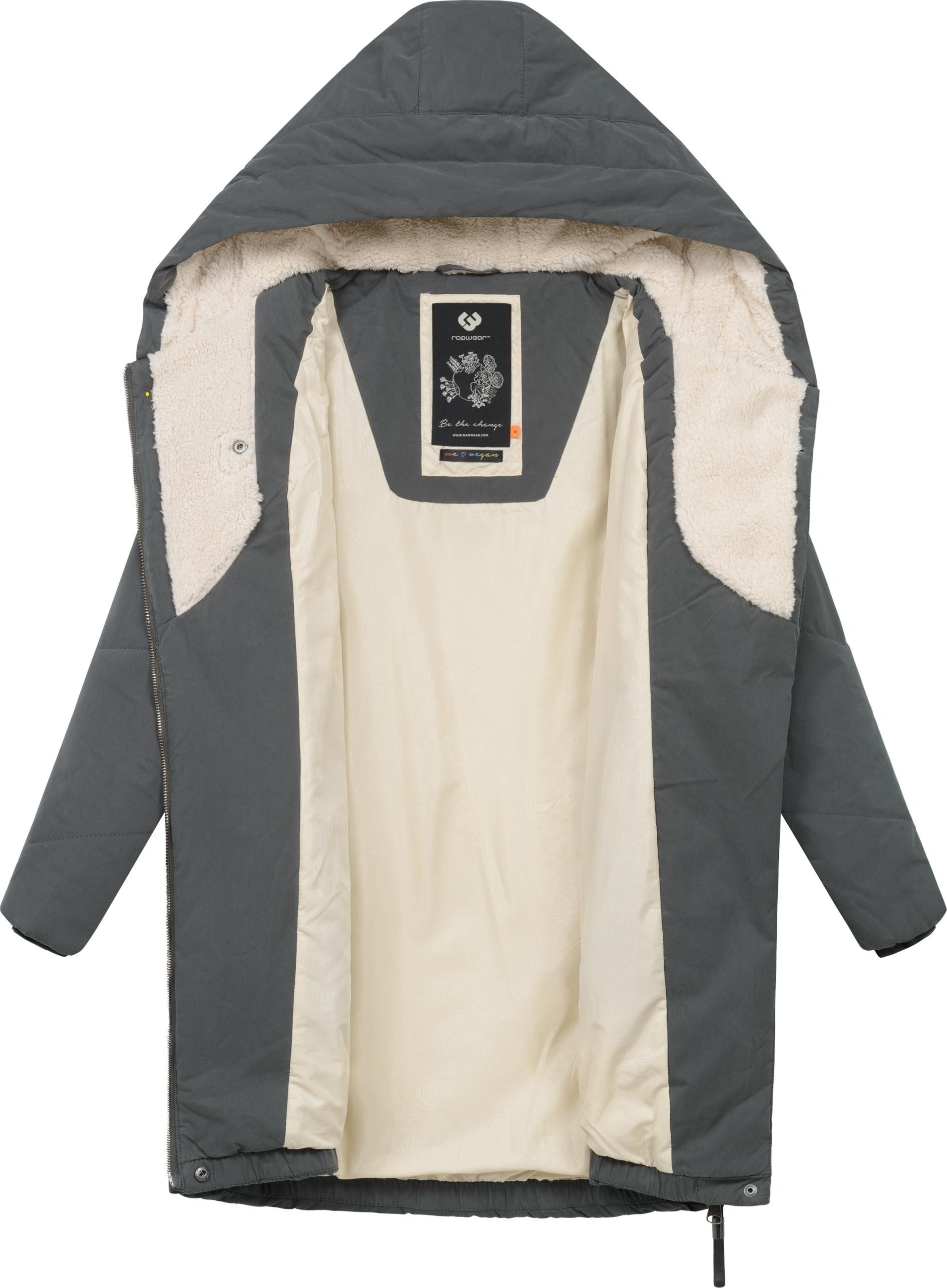 Ragwear Wintermantel Gordon Long gesteppter Winterparka mit asymmetrischem Kragen – Bild 5 von 5