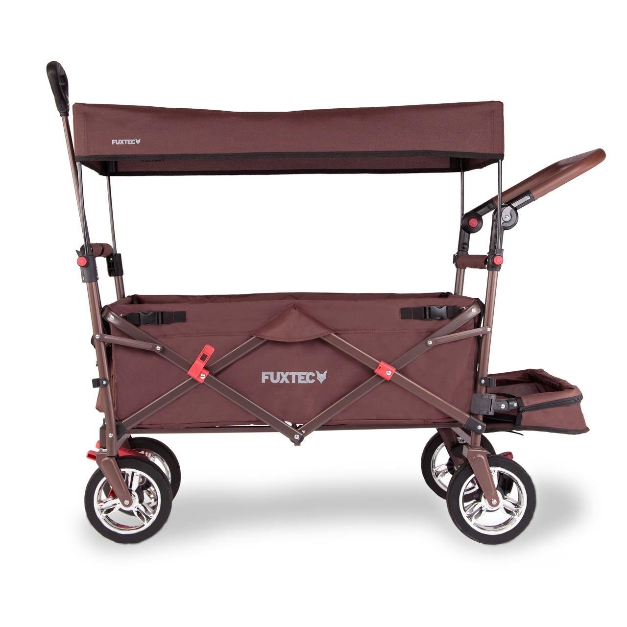 FUXTEC Bollerwagen FX-CT800, inkl. Innenraumverlängerung, 75 kg Belastbarkeit, faltbar, kippsicher