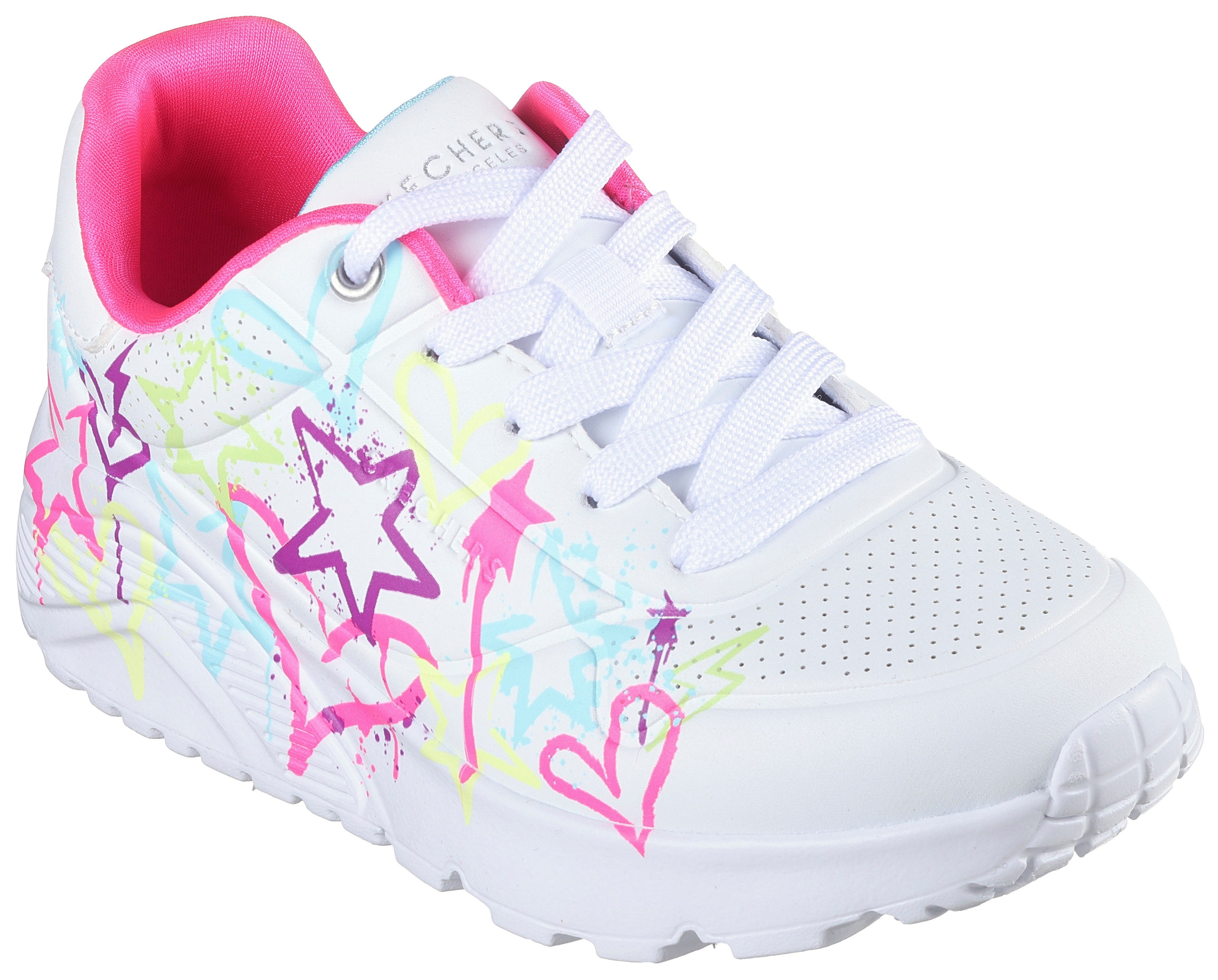 Skechers Uno Lite - My Drip Sneaker, Retro Sneaker, Plateausneaker mit modischer Chunky Sohle