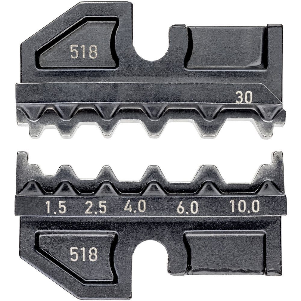 Knipex Crimpzange Knipex 97 49 30 Crimpeinsatz Unisolierte Stoßverbinder 1.5 bis 4 mm²
