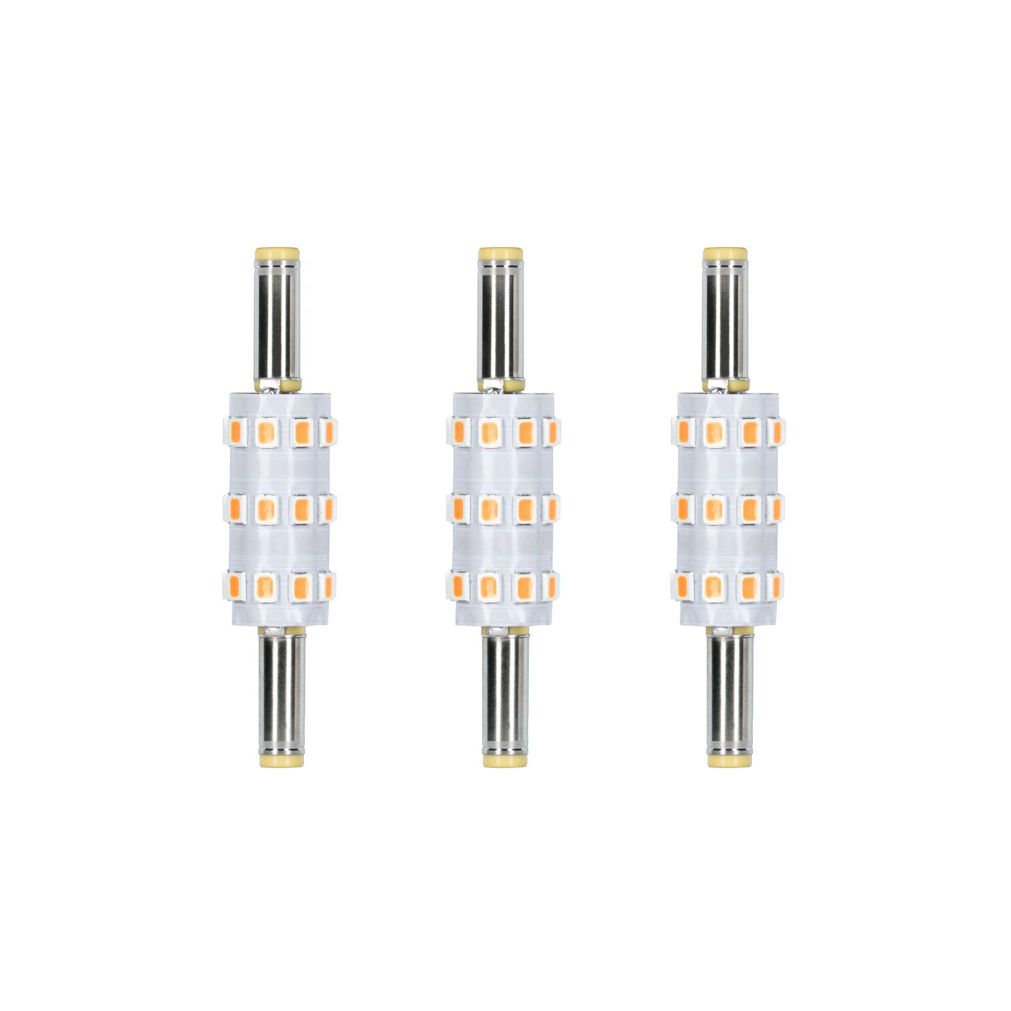 Paulmann LED-Leuchtmittel 3er Pack 90lm 2200K 24V, Niedervolt-Steckverbinder 5,5 mm/2,5 mm, 3 St.