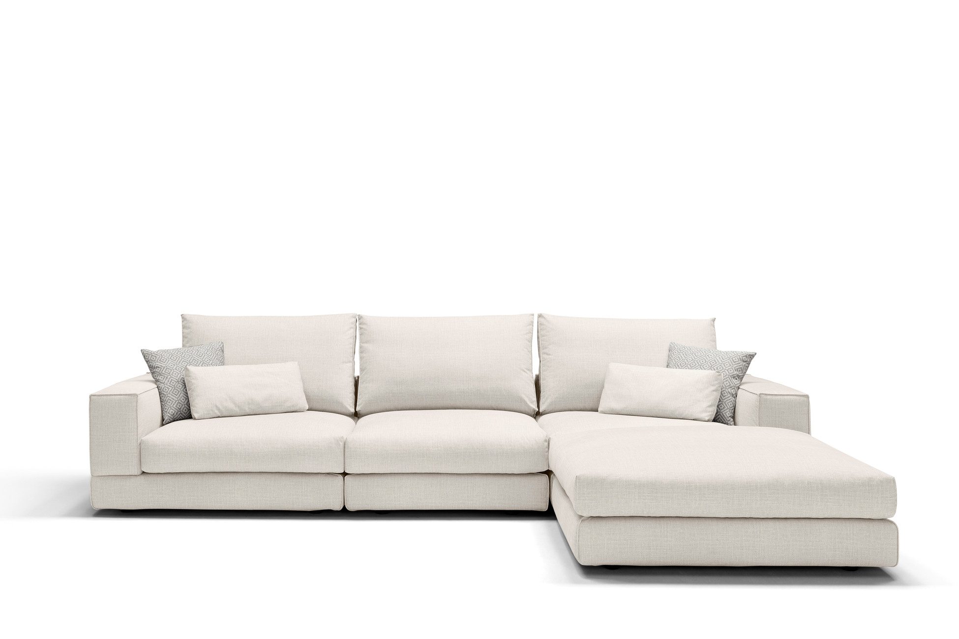 moebeloutlet.de Ecksofa Stoff Bern, Modulares Sofa verschieden aufstellbar