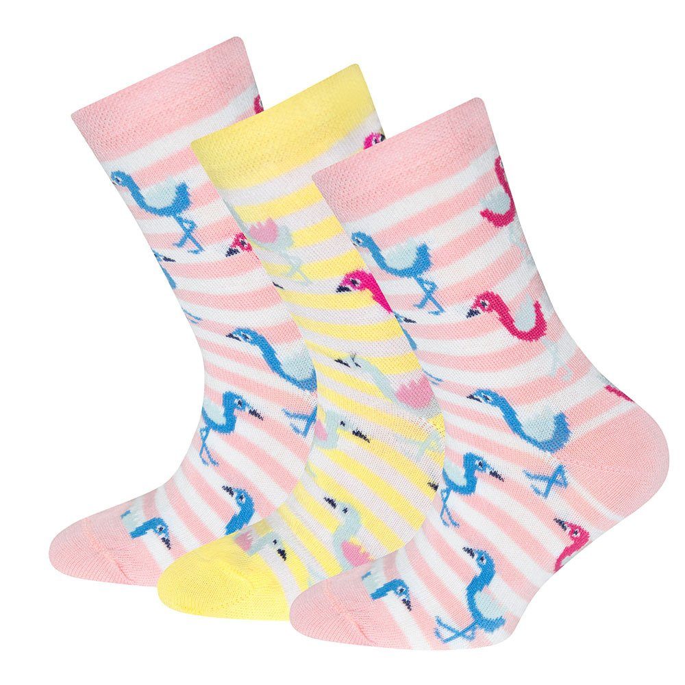 Ewers Socken Socken 3er Pack Flamingos (3-Paar)
