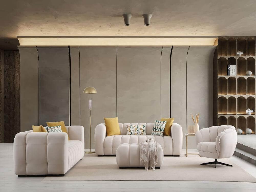 Nobelaa Sofa Sitzgruppe/Sofa Set - Wohnzimmergarnitur "Chrysanthemum" 3+3+1+1