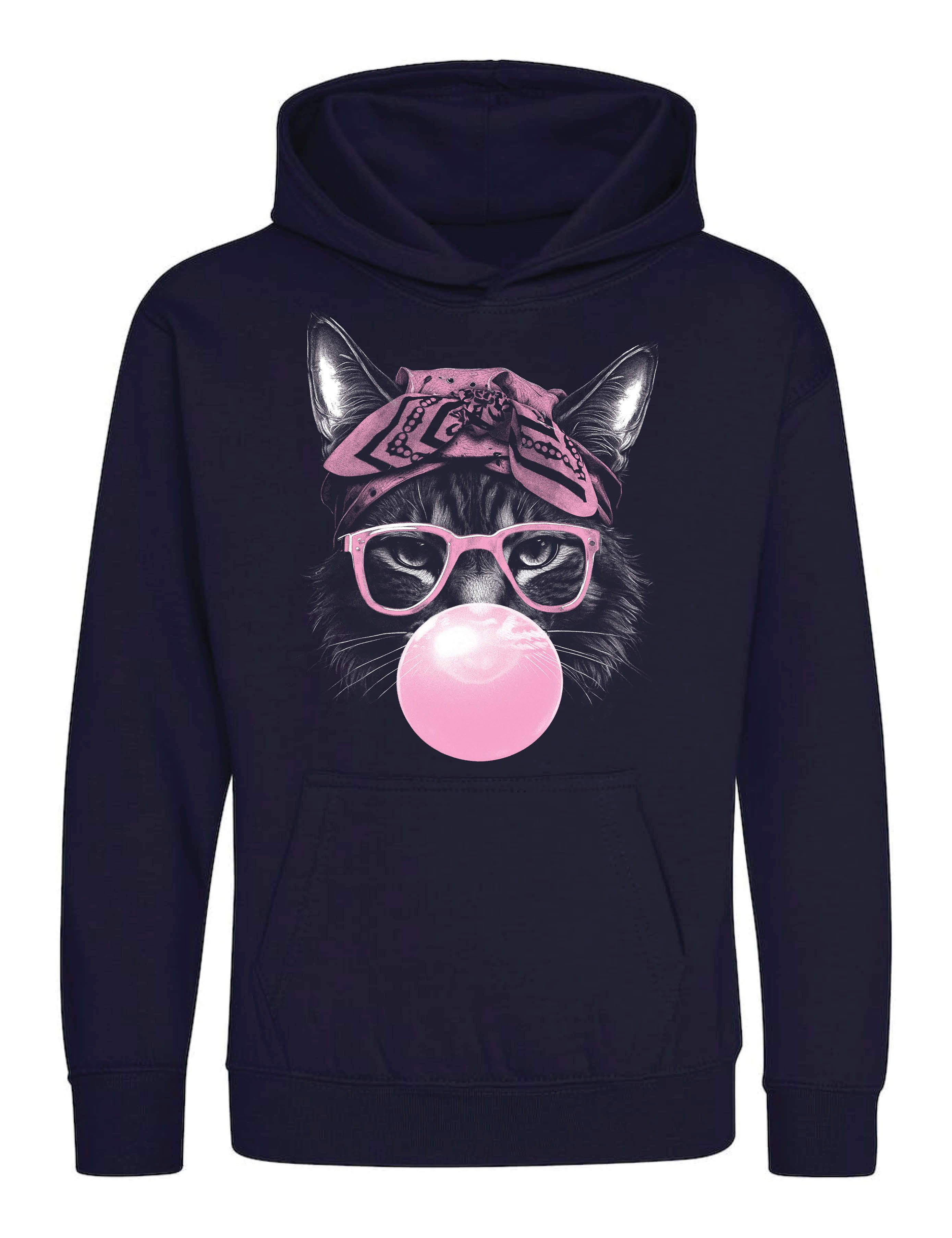 Kapuzenpullover Cool Cat Glasses Kinder Hoodie Pullover