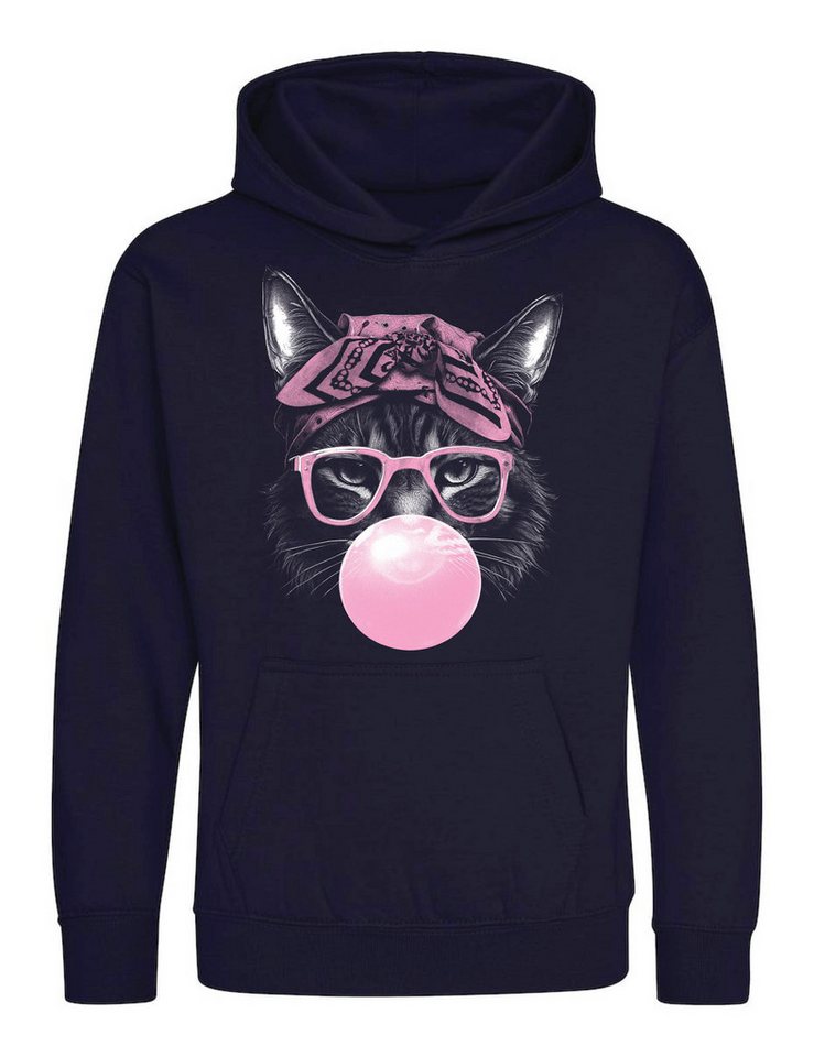 Youth Designz Kapuzenpullover Cool Cat Glasses Kinder Hoodie Pullover mit modischem Frontprint