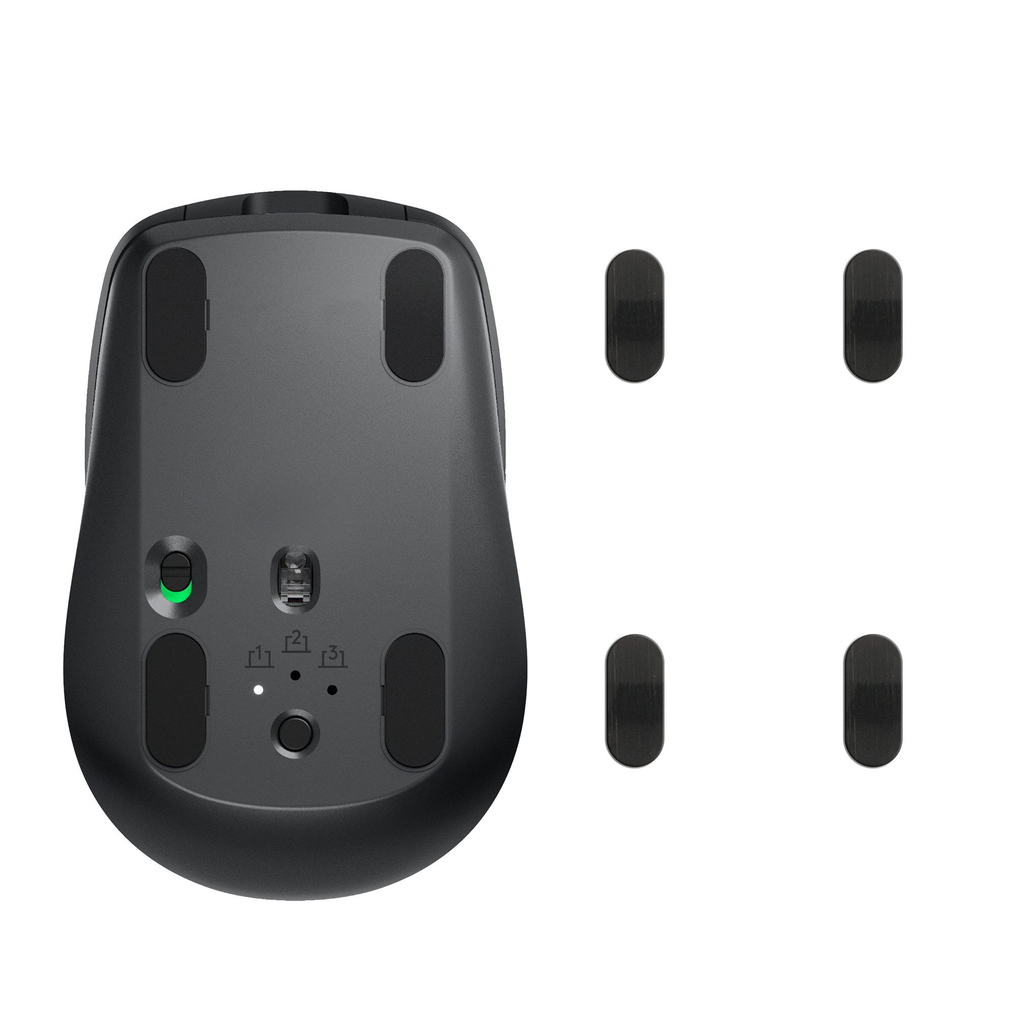 kwmobile Mausfüße Mouse Feet Sticker für Logitech MX Anywhere 3 (1-St), Ersatz Glider Mausfüße passgenau - Glides in Schwarz