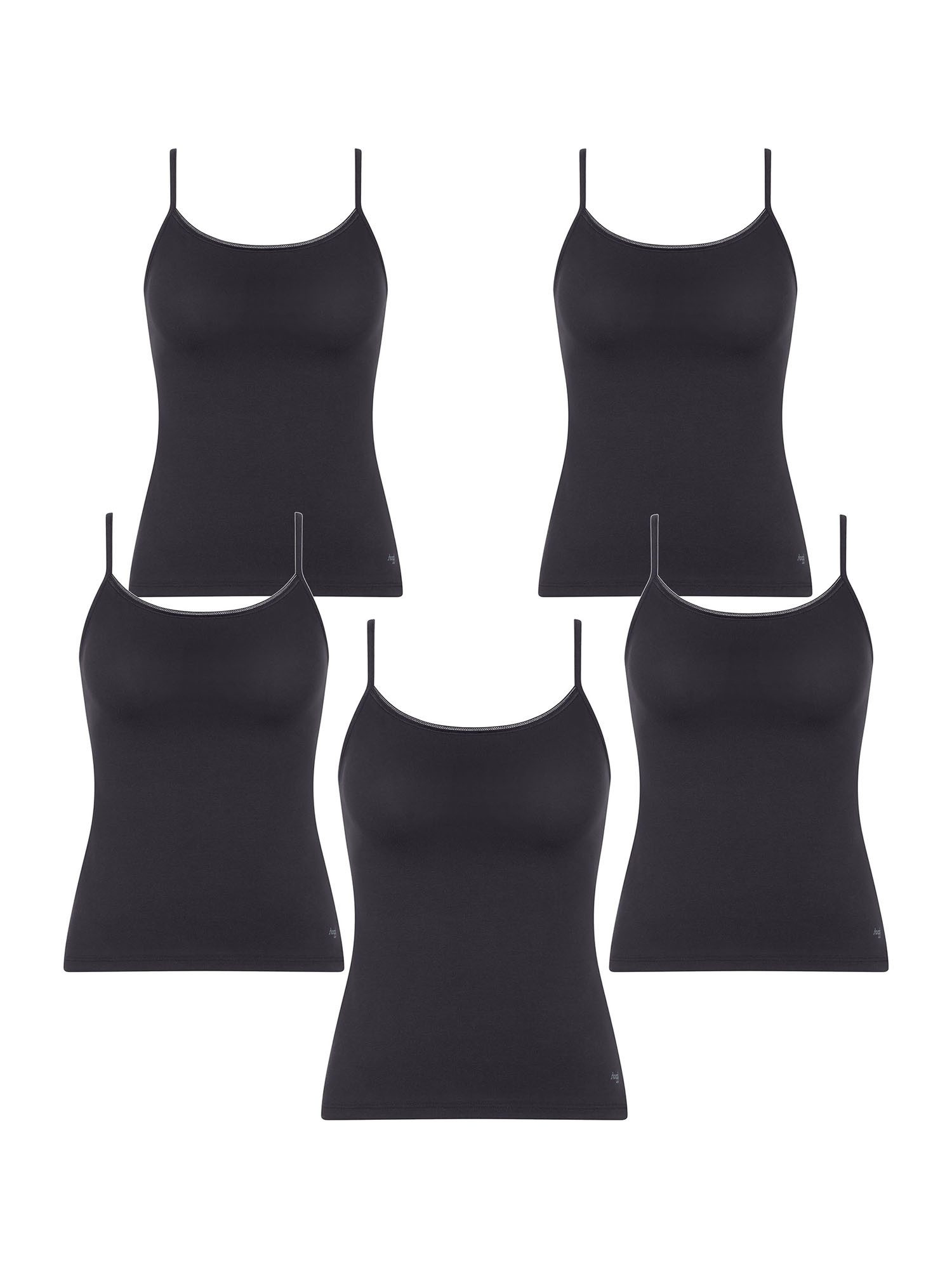 sloggi Spaghettitop Pure Comfort (5-tlg) Frauen Ärmelloses Shirt