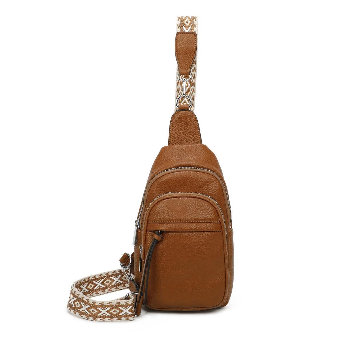 ITALYSHOP24 Schultertasche Damen Sling-Tasche Crossbody Brusttasche Bodybag günstig online kaufen