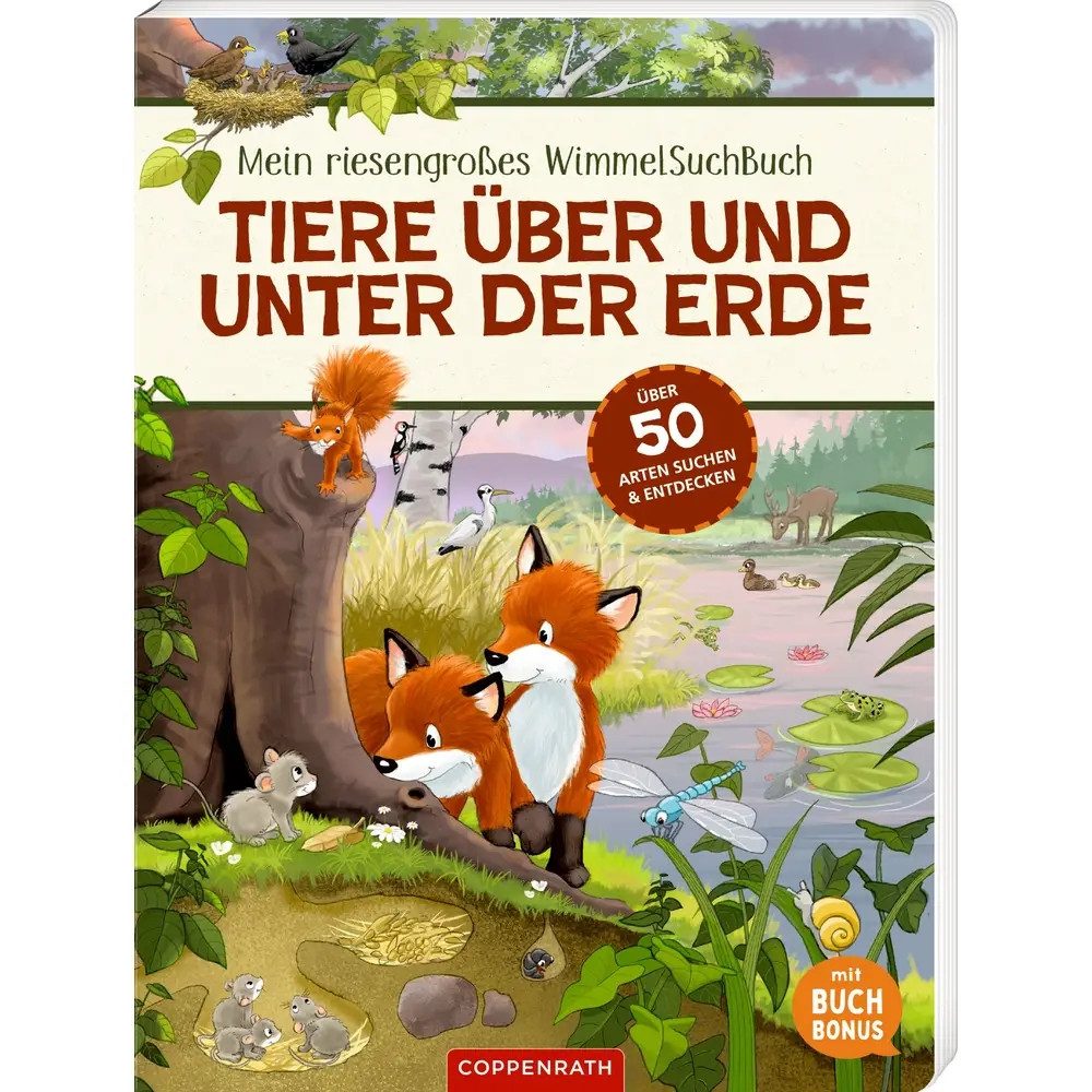 COPPENRATH DIE SPIEGELBURG Zeichenalbum WimmelSuchBuch: Tiere über und unter der Erde (Buchbonus)