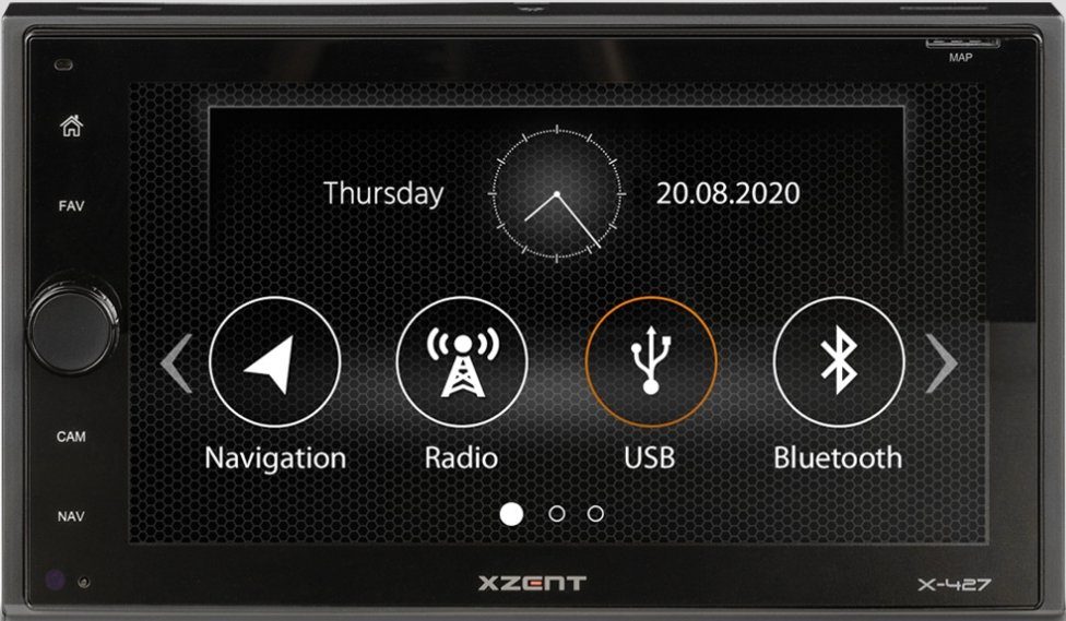 Option MIT INFOTAINER BLUETOOTH DAB+ USB Xzent Navi X-427 Autoradio als 2DIN