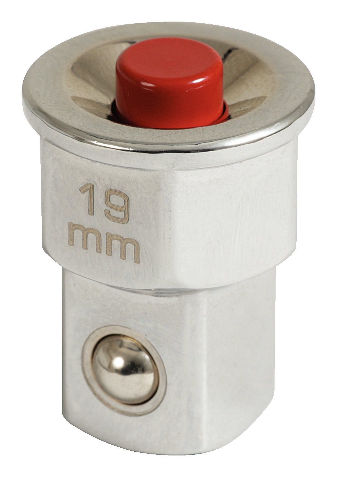KS Tools Ratschenringschlüssel GEARplus, RINGSTOP-Stecknuss-Adapter, 1/2" x19mm