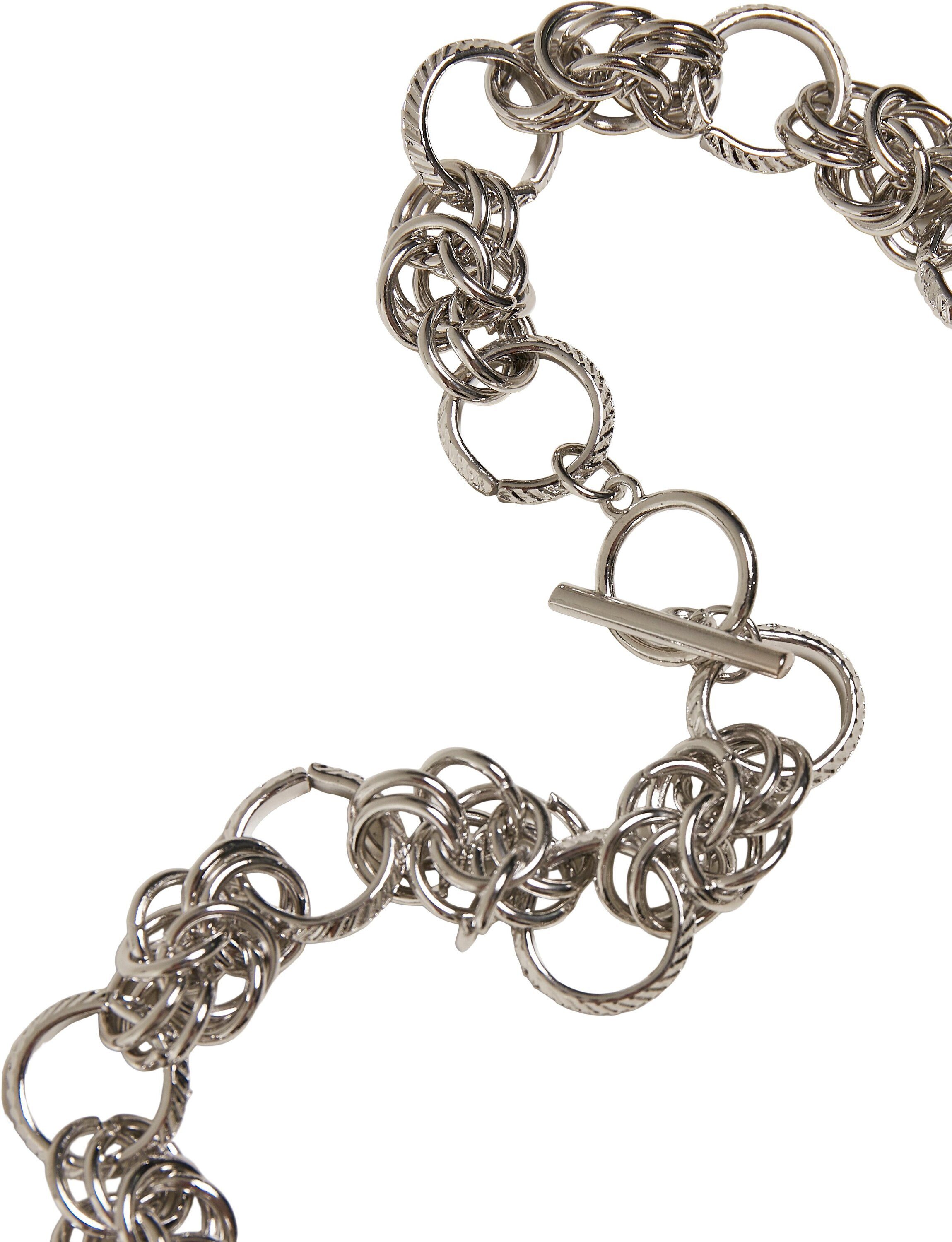 URBAN CLASSICS Edelstahlkette Accessoires Multiring Necklace silver