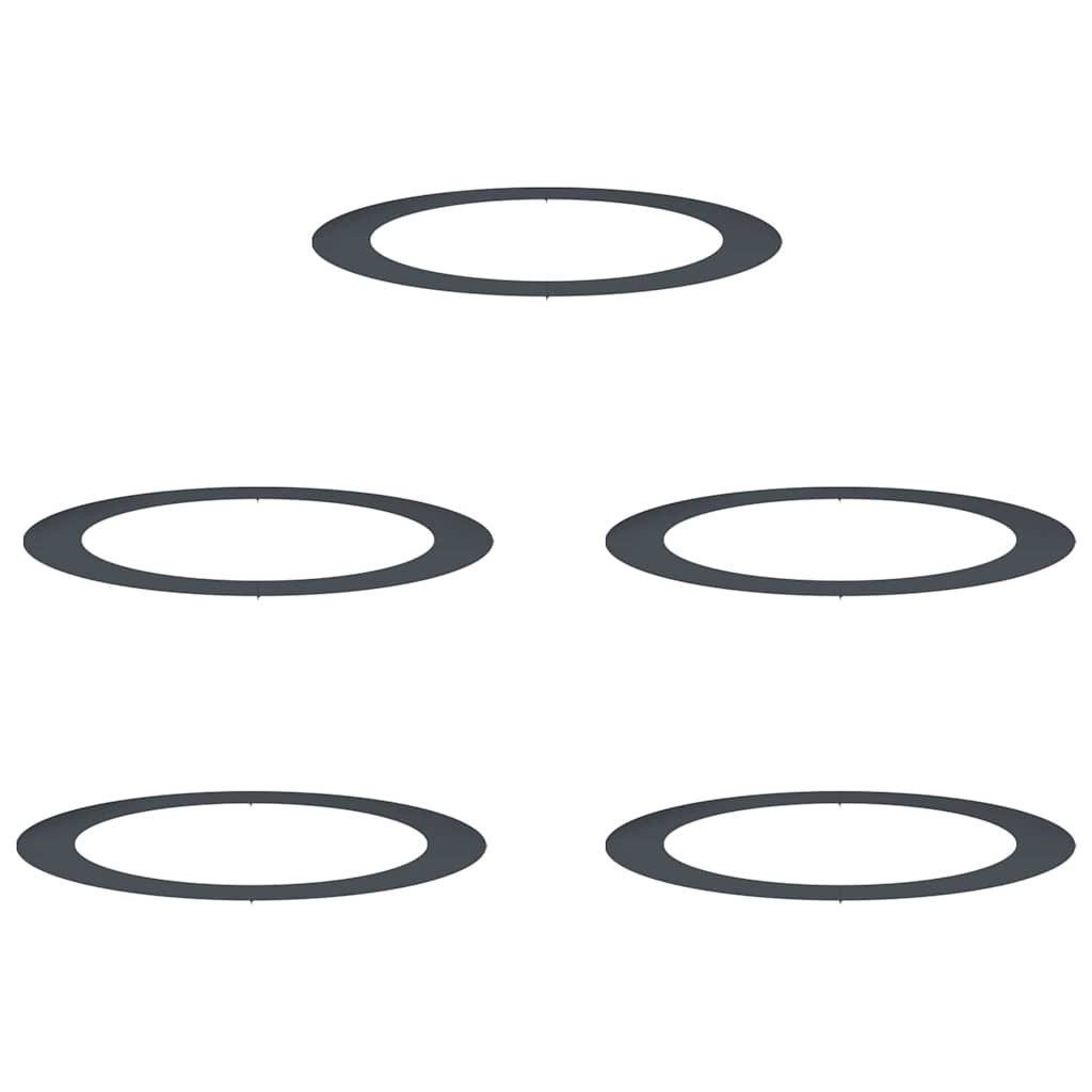 vidaXL Blumentopf Flache Baumringe 5 pcs günstig online kaufen