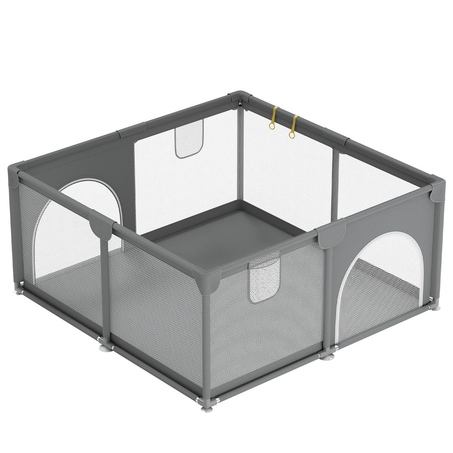 Clanmacy Laufgitter Baby Laufgitter Laufstall Baby Krabbelgitter 1,3m×1,3m Absperrgitter