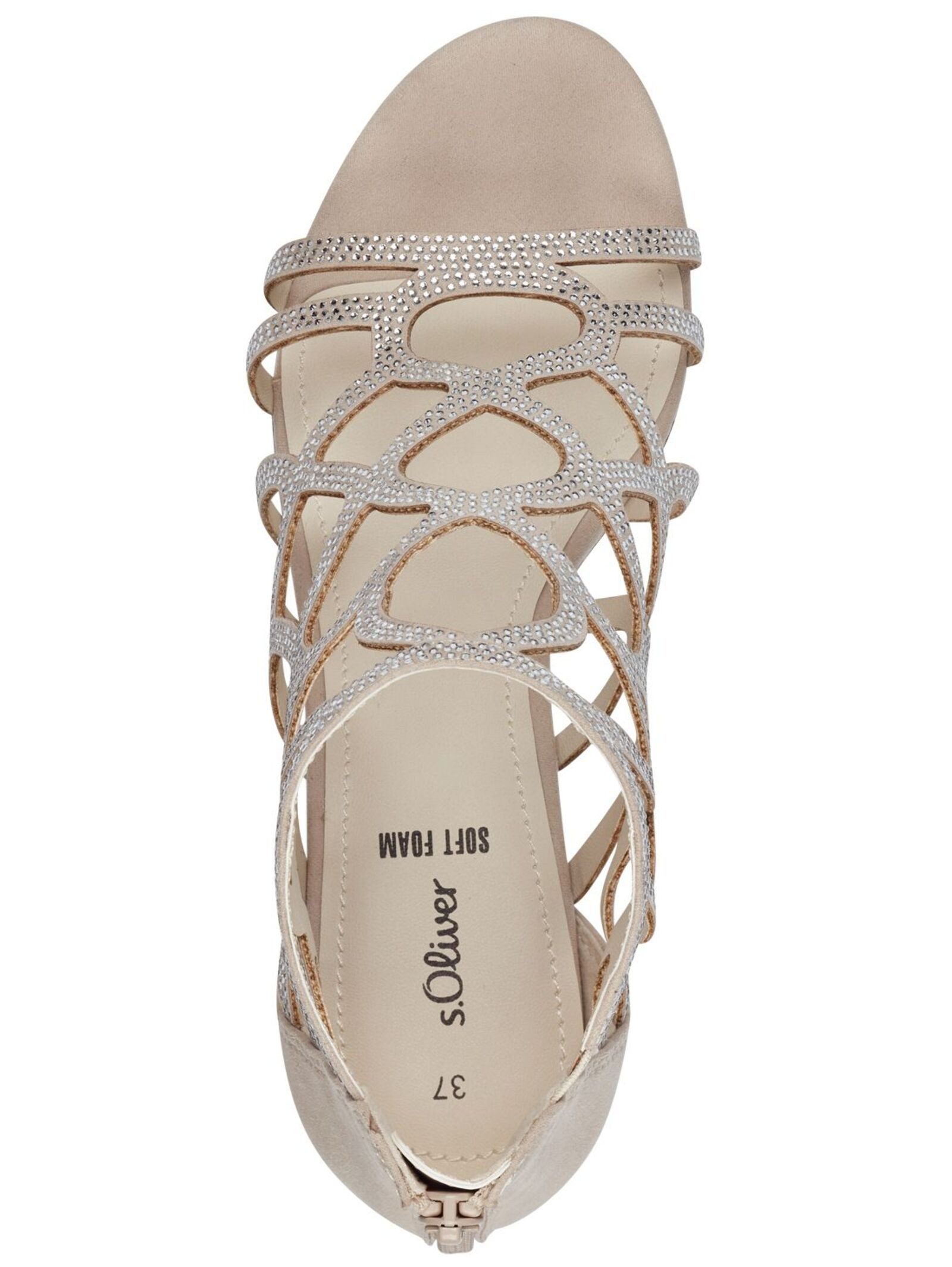 s.Oliver Sandalen Leder/Textil . High-Heel-Sandalette