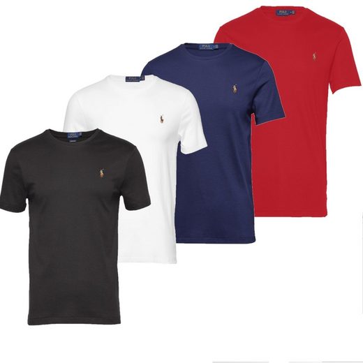 Ralph Lauren Kurzarmshirt »Oxford Rundhals T-Shirt« Logo Strickerei