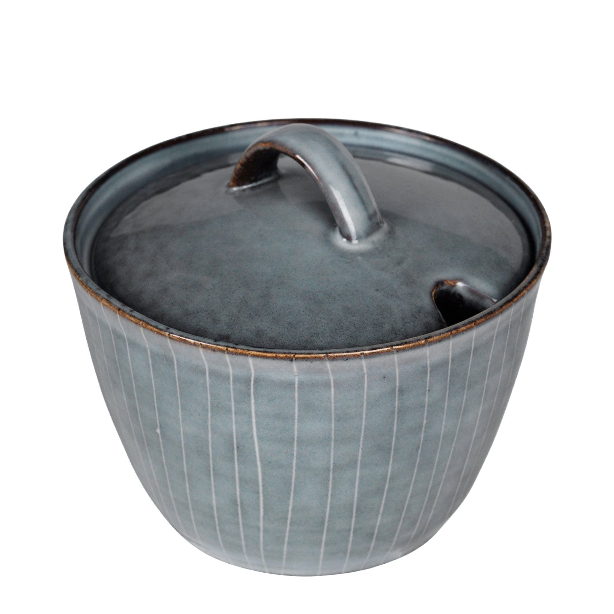 Broste Copenhagen Zuckerdose Broste Copenhagen Nordic Sea Zuckerdose Steingut Soft Blue