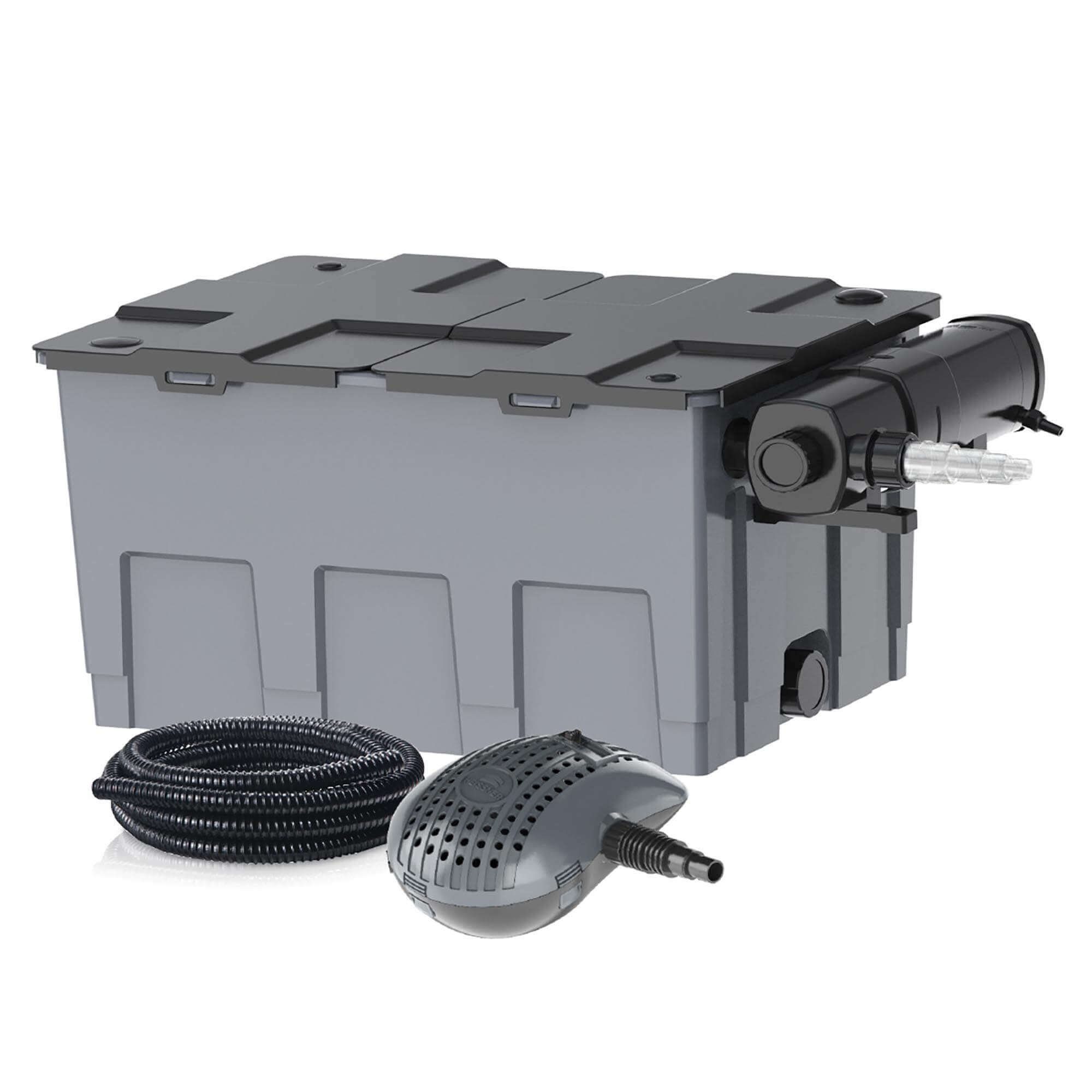 Heissner Teichfilter Heissner Mehrkammerfilter Set 24000 Liter inkl. 24 (Komplett-Set, 1 St)