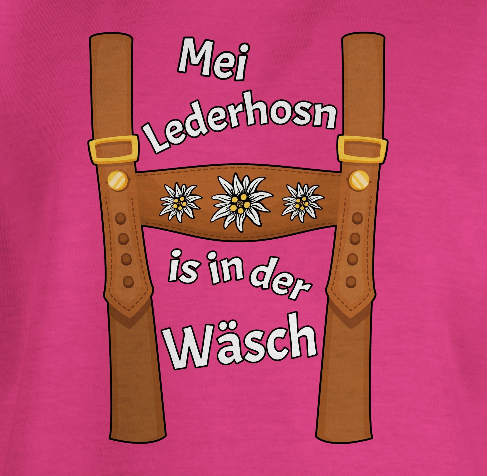 Mode Lederhosn 02 für Shirtracer - Oktoberfest Fuchsia Outfit Lederhose Wäsch Meine der Mei Kinder da Wäsche in is in T-Shirt ist