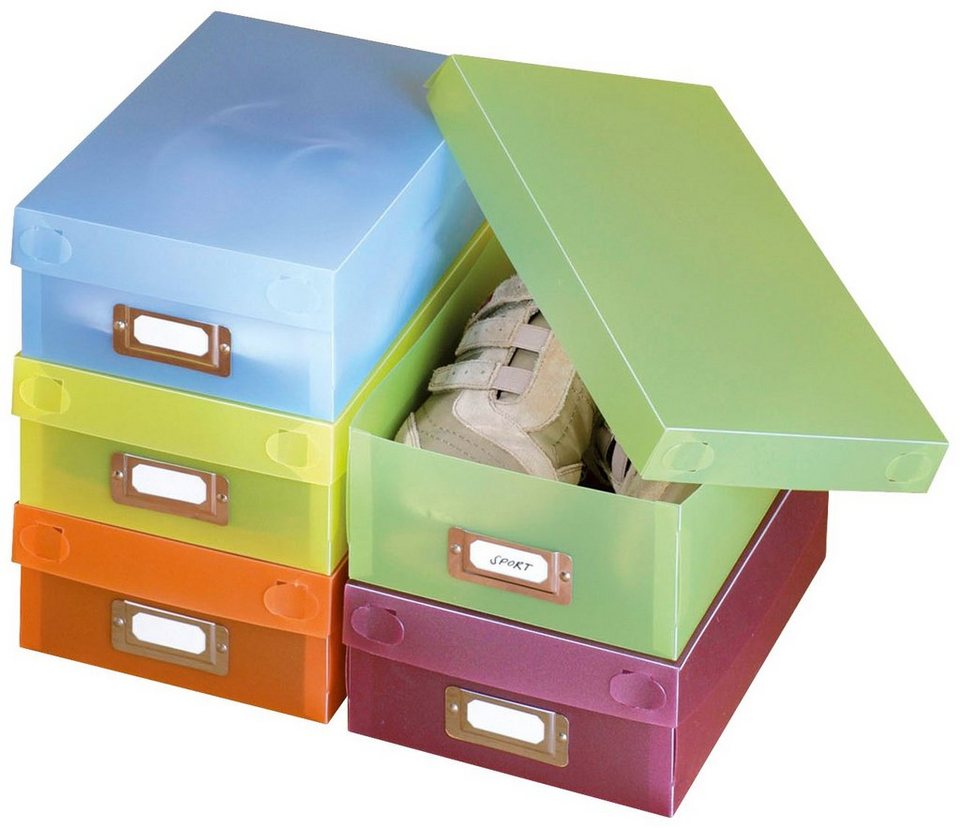 WENKO Aufbewahrungsbox , 10er Set, Farbenfrohe Multi-Boxen im