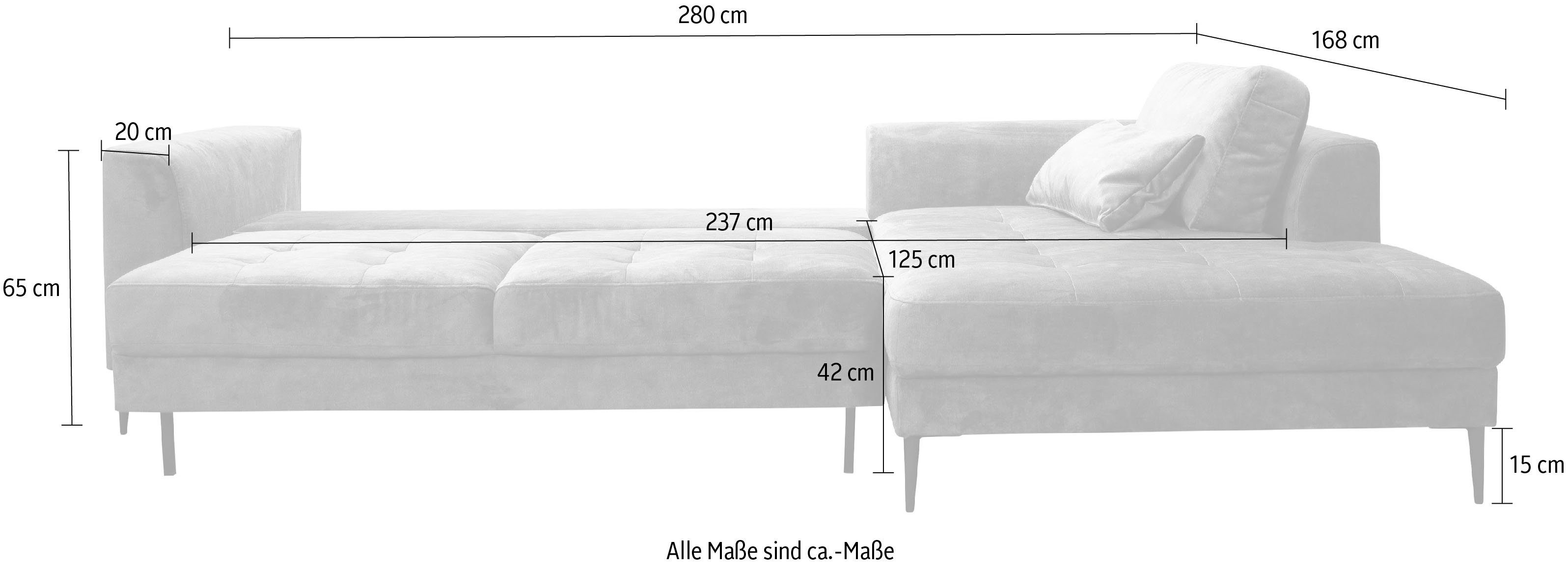 TRENDMANUFAKTUR Ecksofa "Luzi, wahlweise mit Schlaffunktion & Bettkasten. O günstig online kaufen