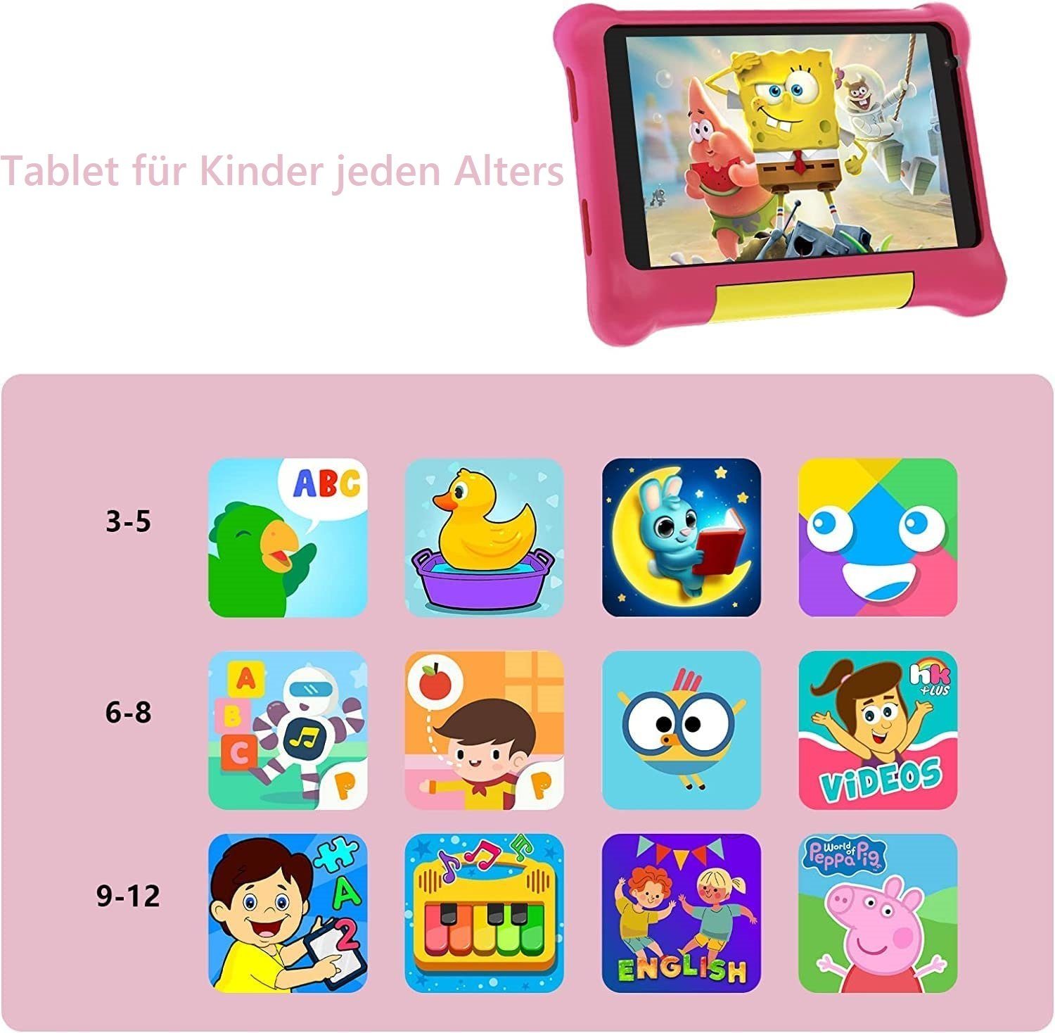 12, (7", kindersicher) GB, Happybe pink Tablet leicht, TK707 32 Android