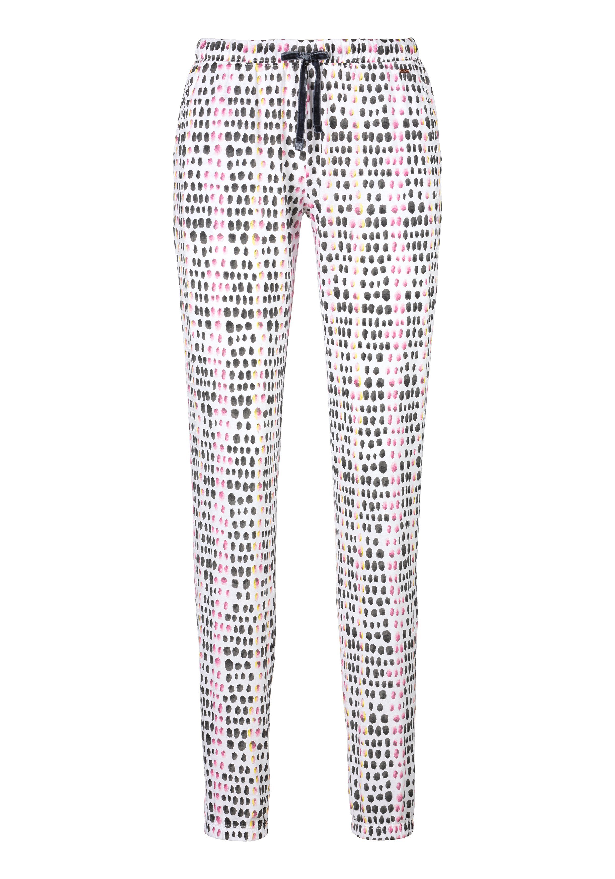 Vivance Dreams Pyjamahose im Allover-Muster allover-schwarz-rosa mit Velvetband