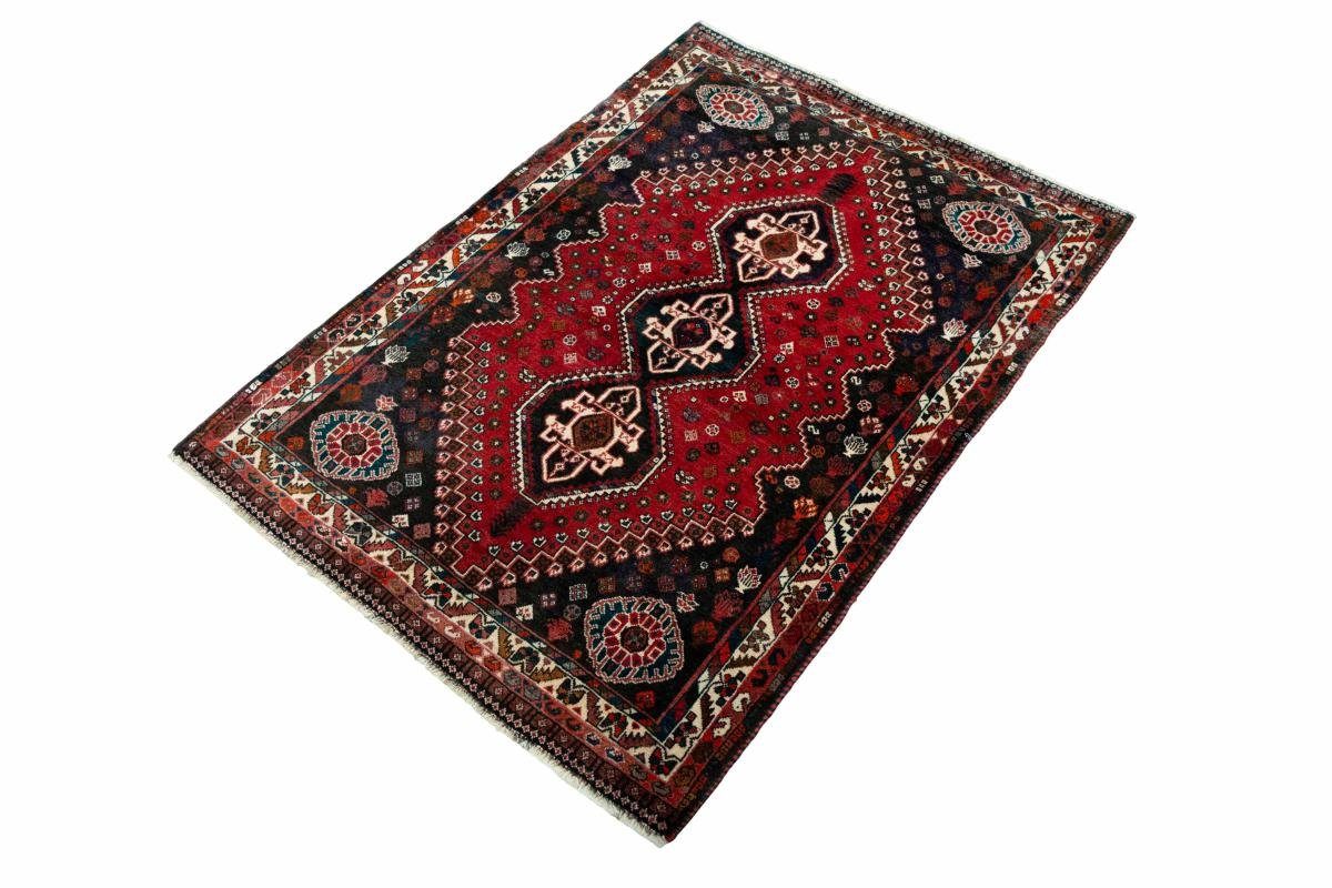 Orientteppich Shiraz 106x150 mm Perserteppich, 10 Handgeknüpfter / Orientteppich Nain Trading, rechteckig, Höhe