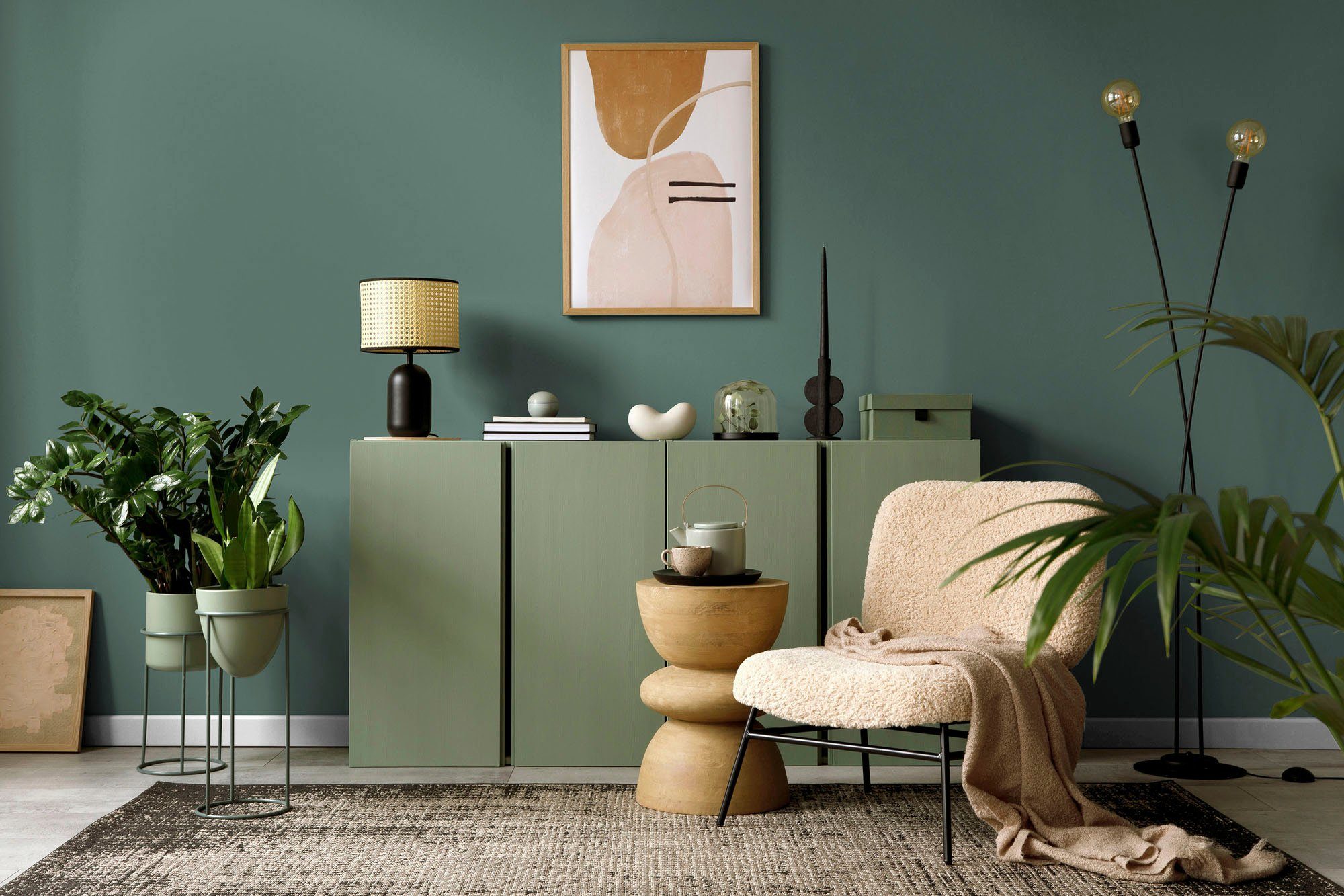 Wandfarbe ideal c4010 Premium Tuchmatt PURO Flur Küche, Grün Innenwandfarbe emerald Wohnzimmer, A.S. und Schlafzimmer, green für emerald green, Création Farbwelt