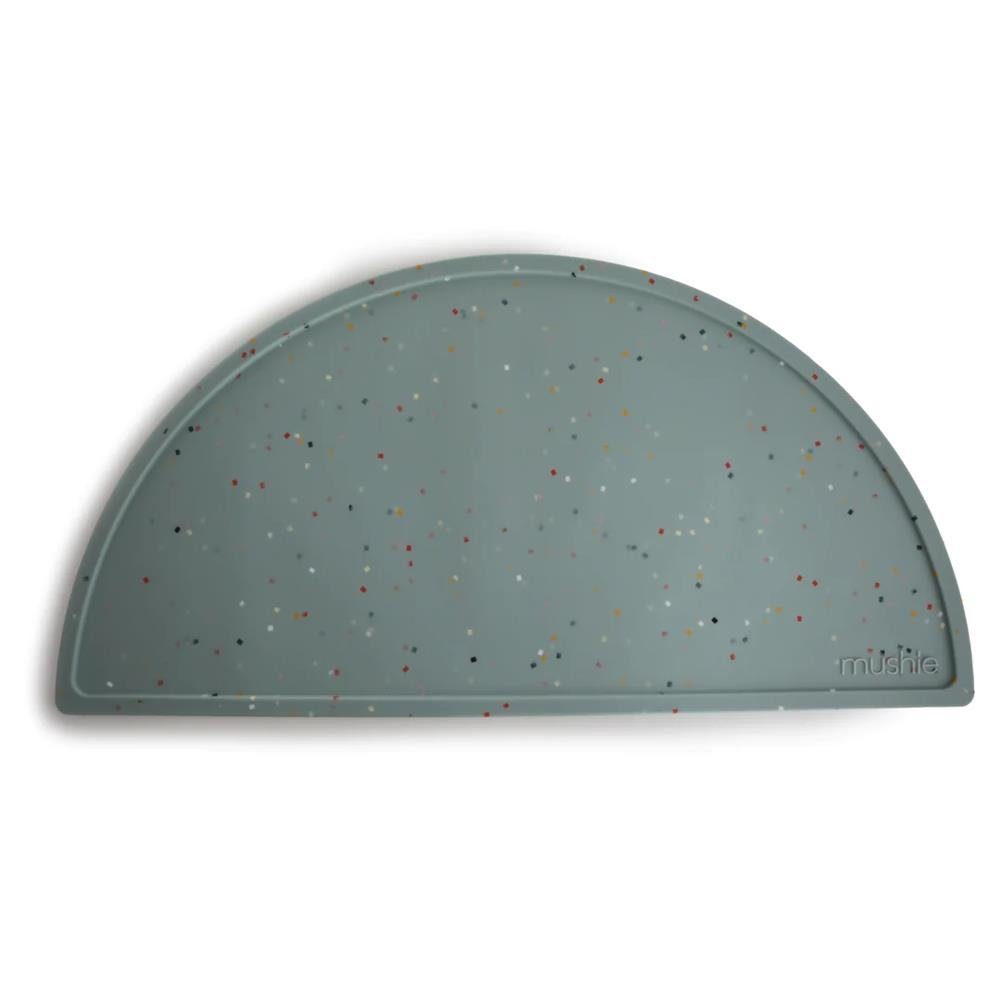 Mushie Platzset Tischset Cambridge Blue Confetti, Silikon BPA-frei Tischunterlage