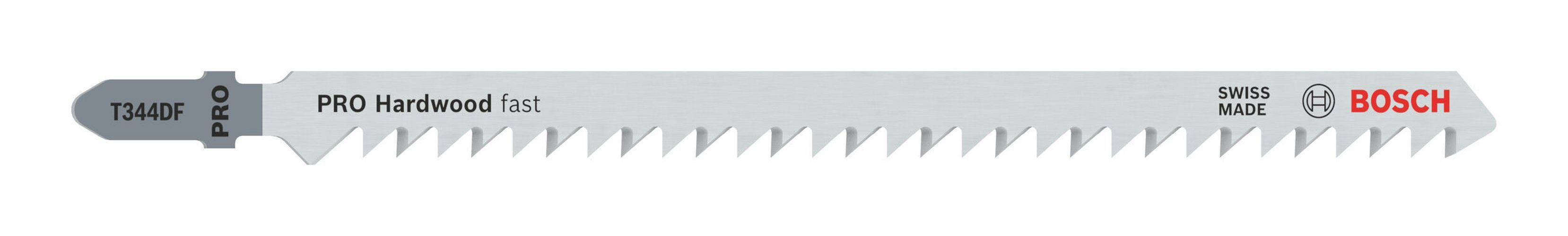 BOSCH Stichsägeblatt Pro Hardwood (5 Stück), Hardwood fast T344DF, 152 mm - 5er Pack