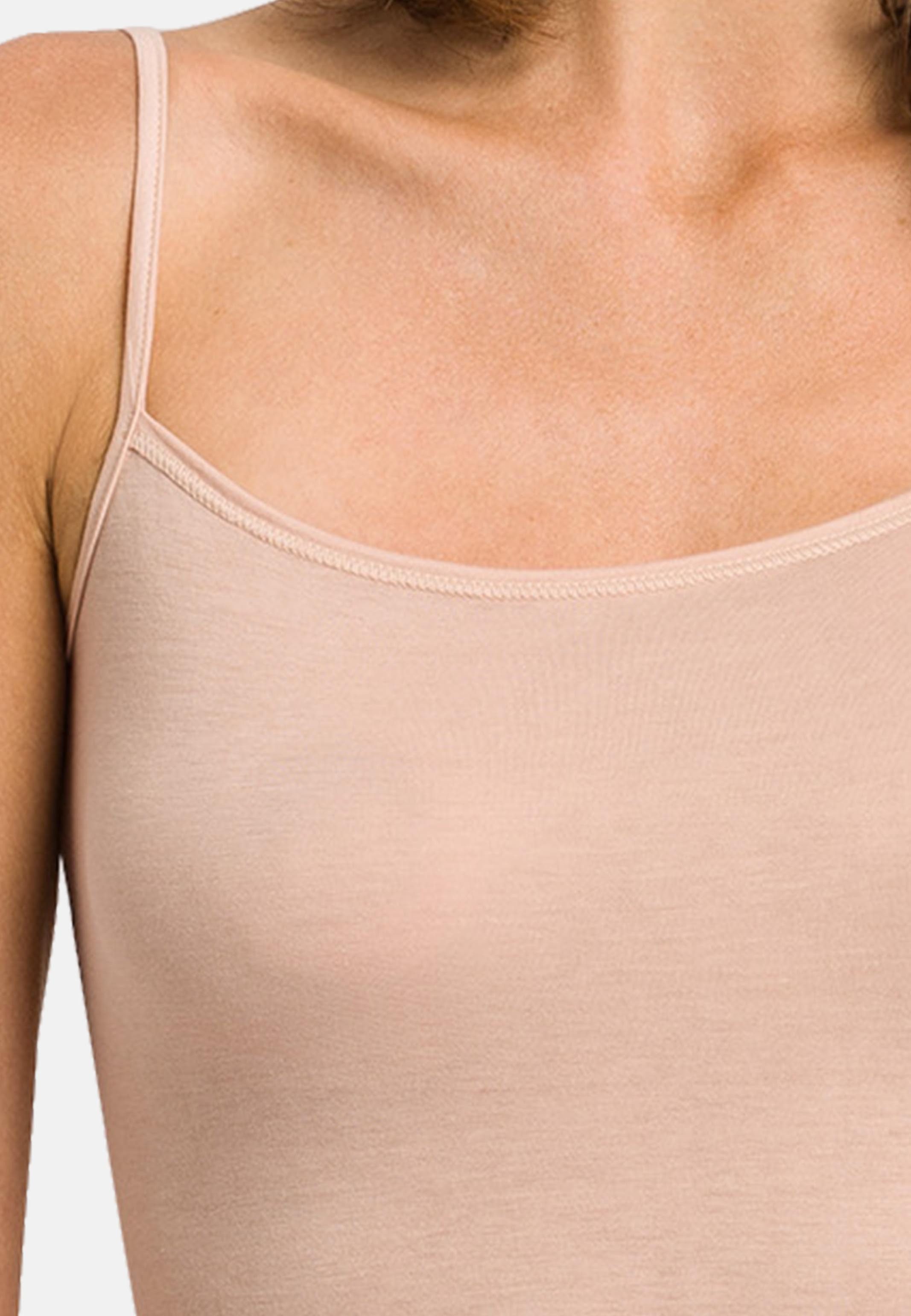 Hanro Unterhemd Ultralight (1-St) Spaghetti Top - Baumwolle - Atmungsaktiv - Aus weichem Baumwoll-Jersey