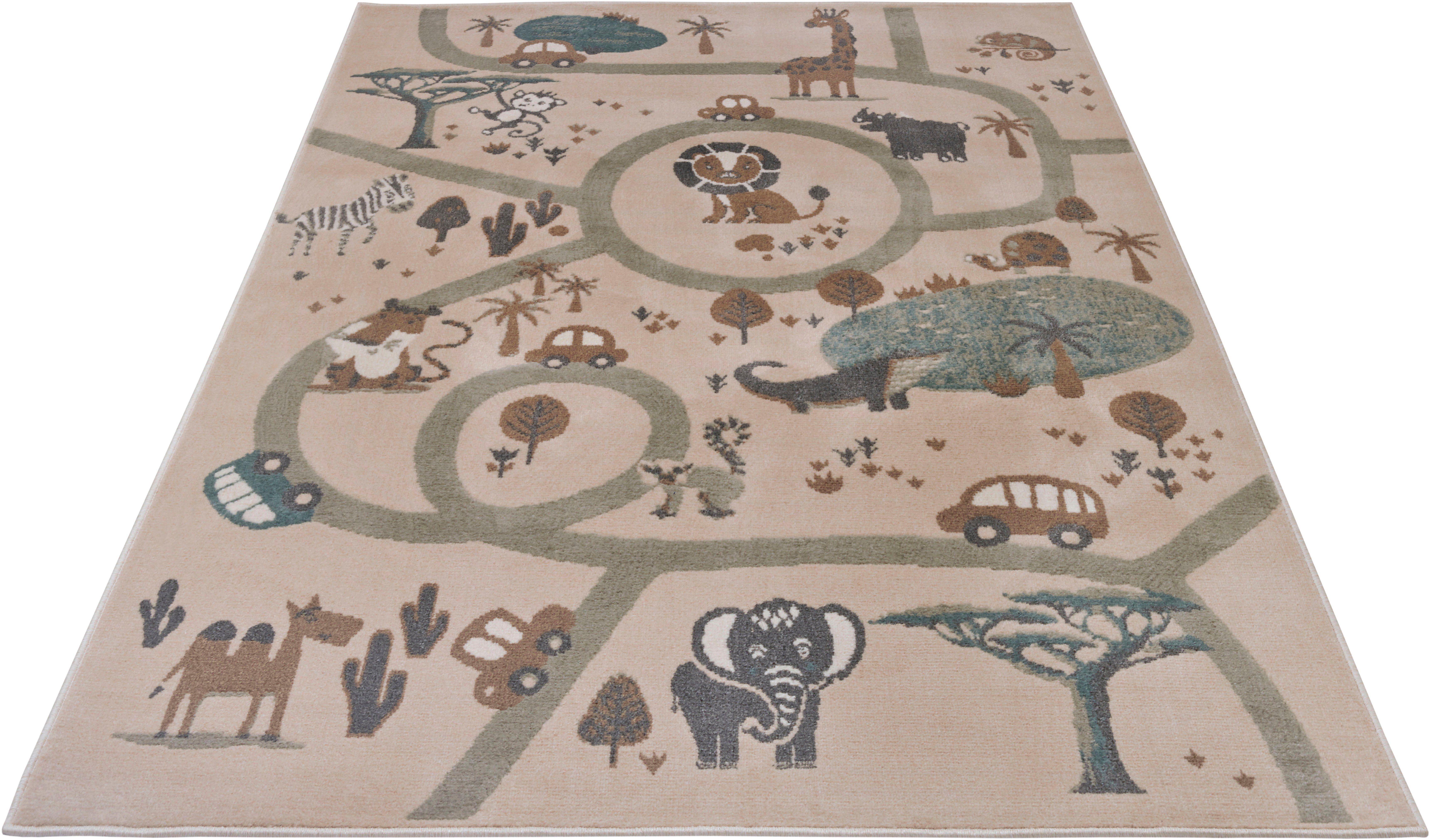 HANSE Home Kinderteppich Adventures Animal Park, rechteckig, Höhe: 8 mm, Spielteppich, fest, Kinderzimmer, Kurzflor, Spielunterlage